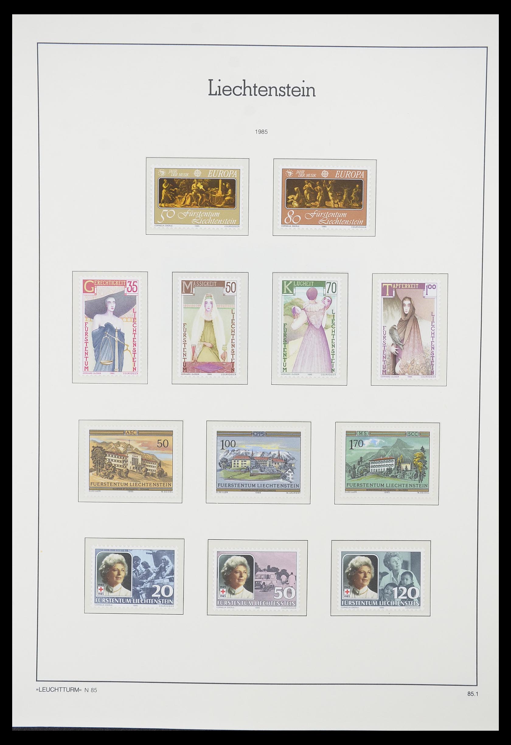 33825 089 - Stamp collection 33825 Liechtenstein 1912-1997.