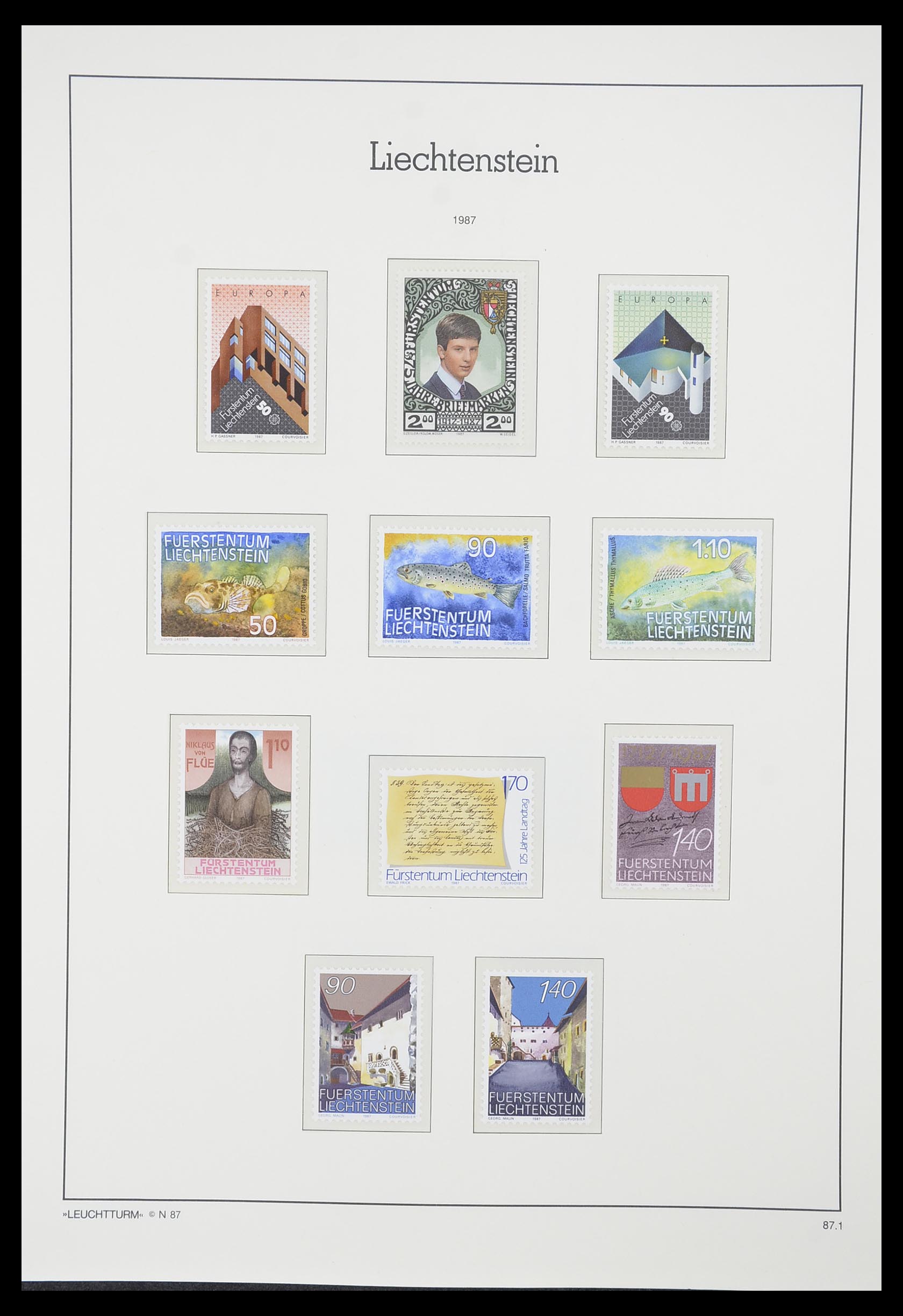 33825 094 - Stamp collection 33825 Liechtenstein 1912-1997.
