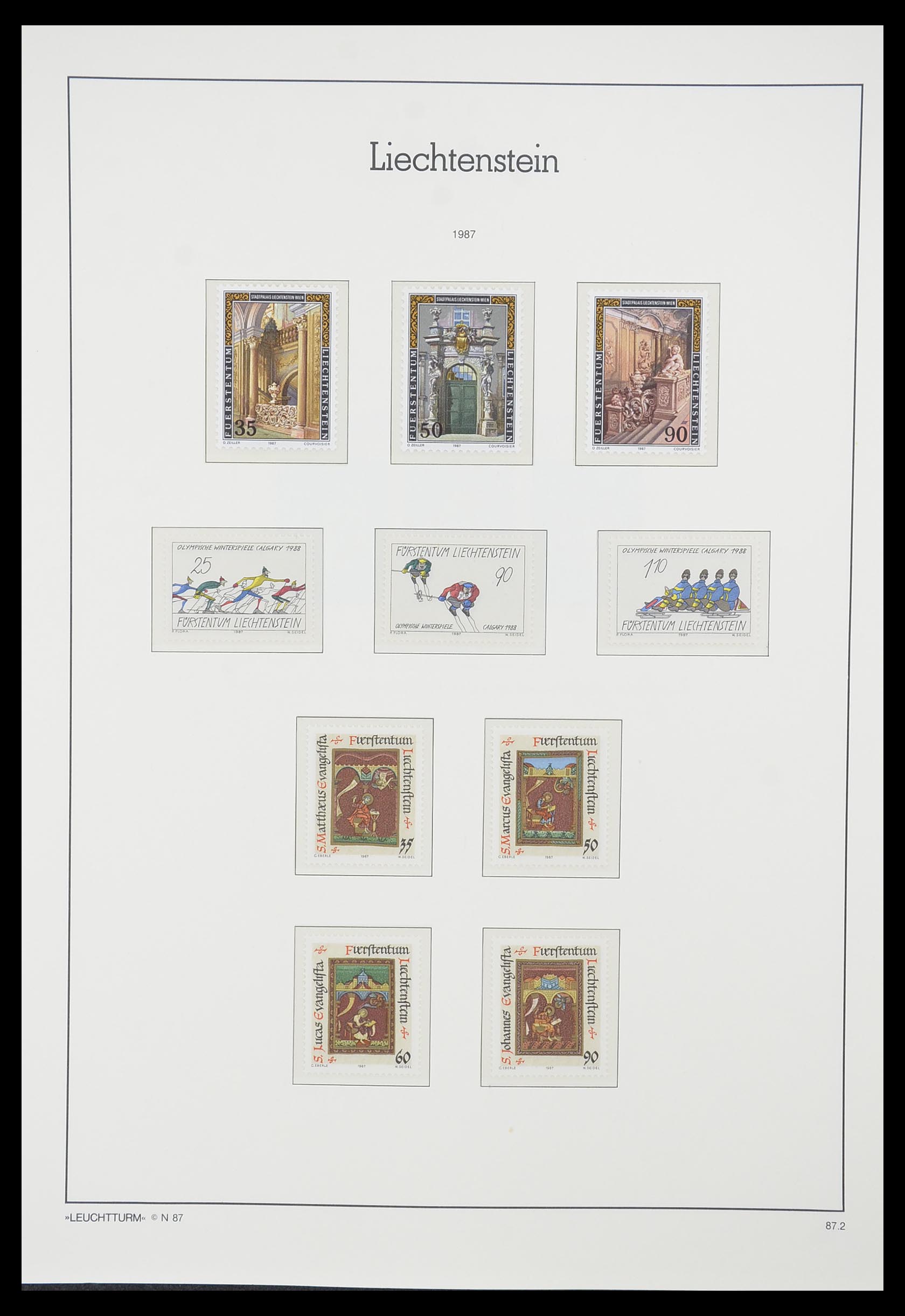 33825 095 - Stamp collection 33825 Liechtenstein 1912-1997.