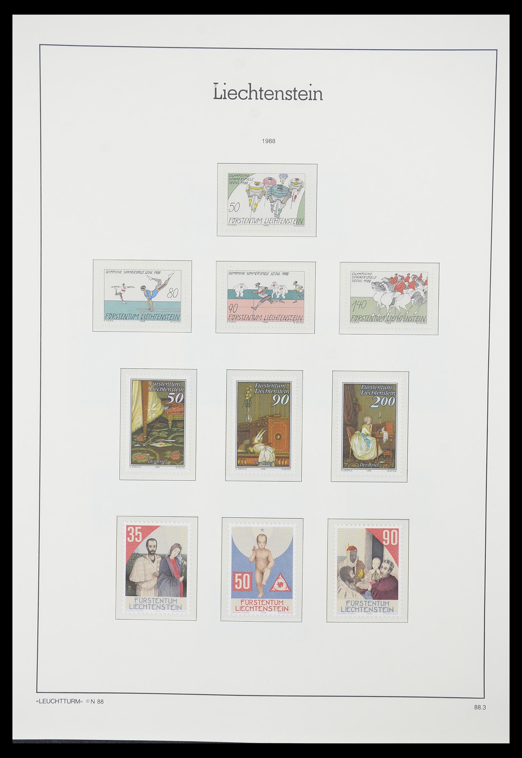 33825 098 - Stamp collection 33825 Liechtenstein 1912-1997.