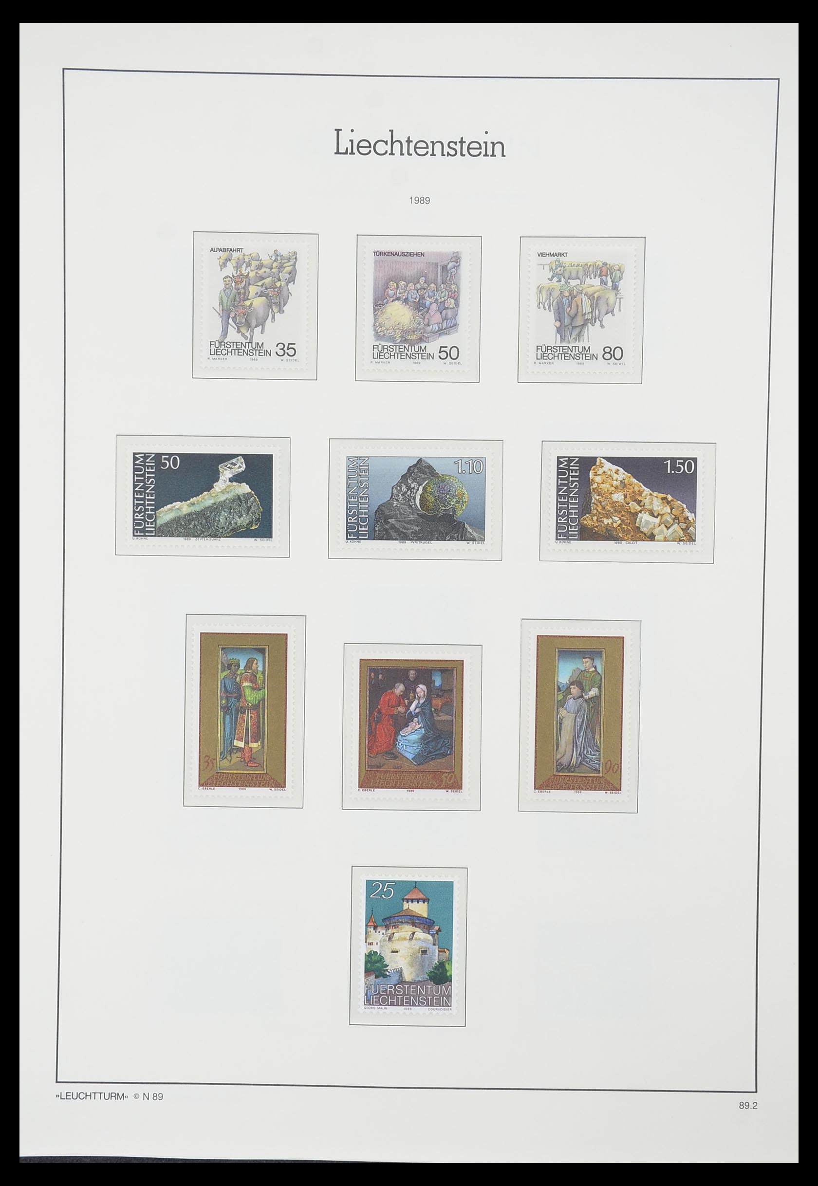 33825 100 - Stamp collection 33825 Liechtenstein 1912-1997.