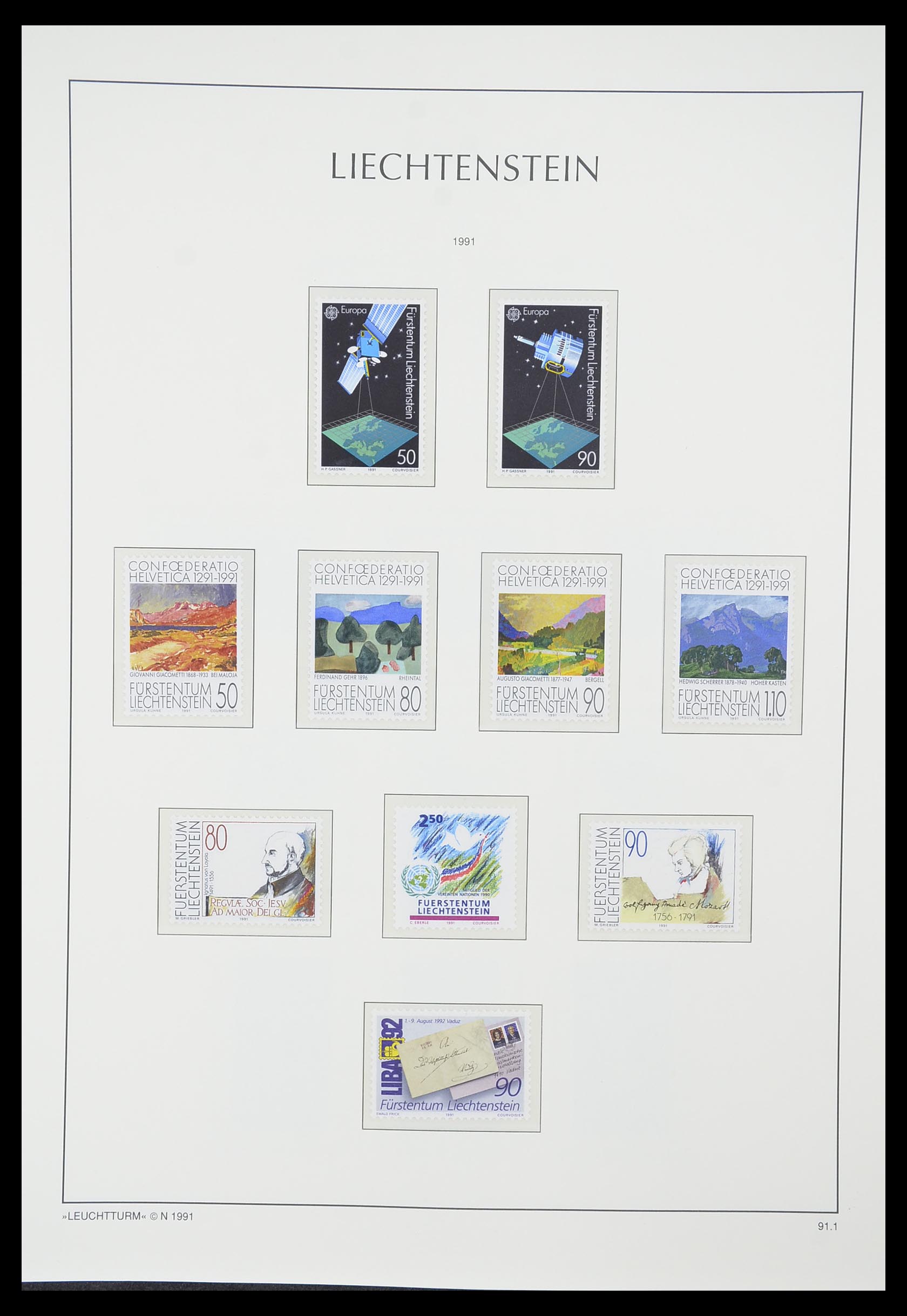 33825 104 - Stamp collection 33825 Liechtenstein 1912-1997.