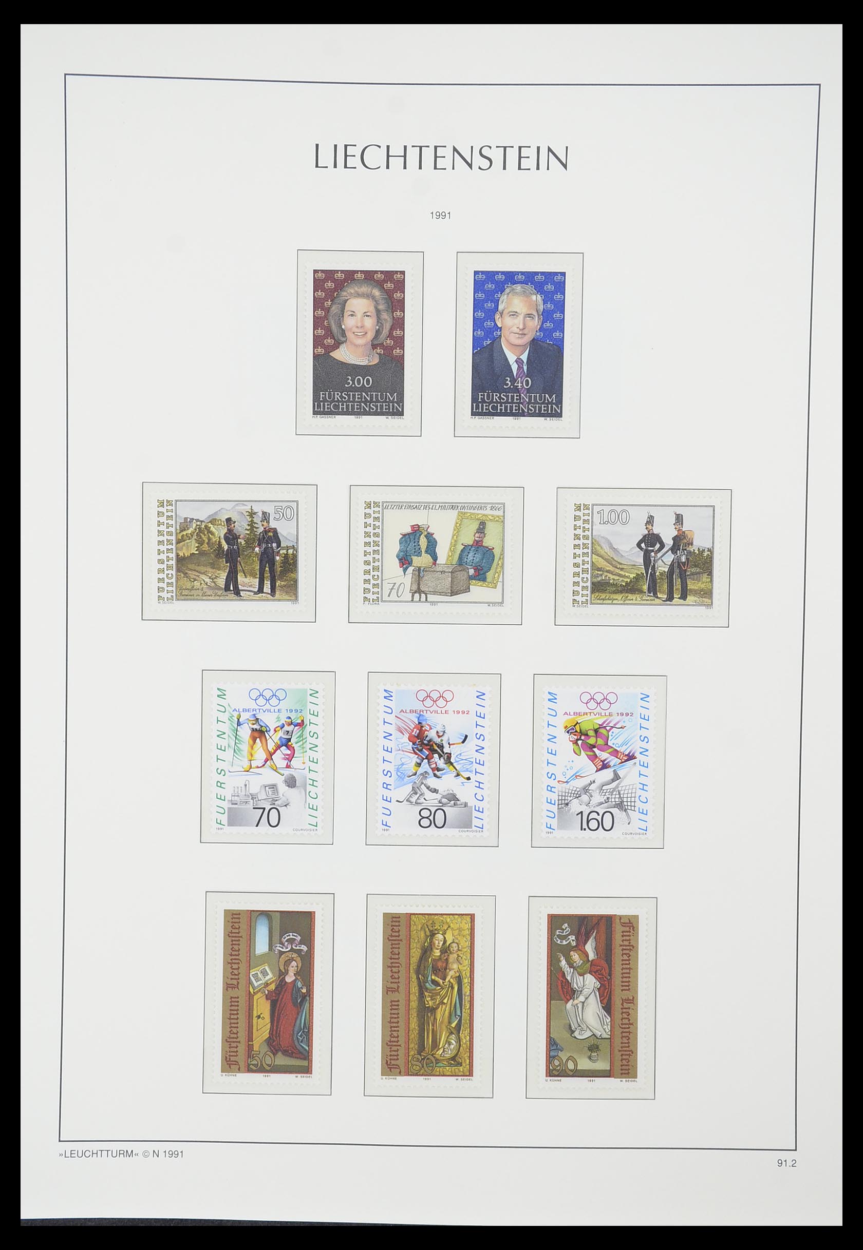 33825 105 - Stamp collection 33825 Liechtenstein 1912-1997.