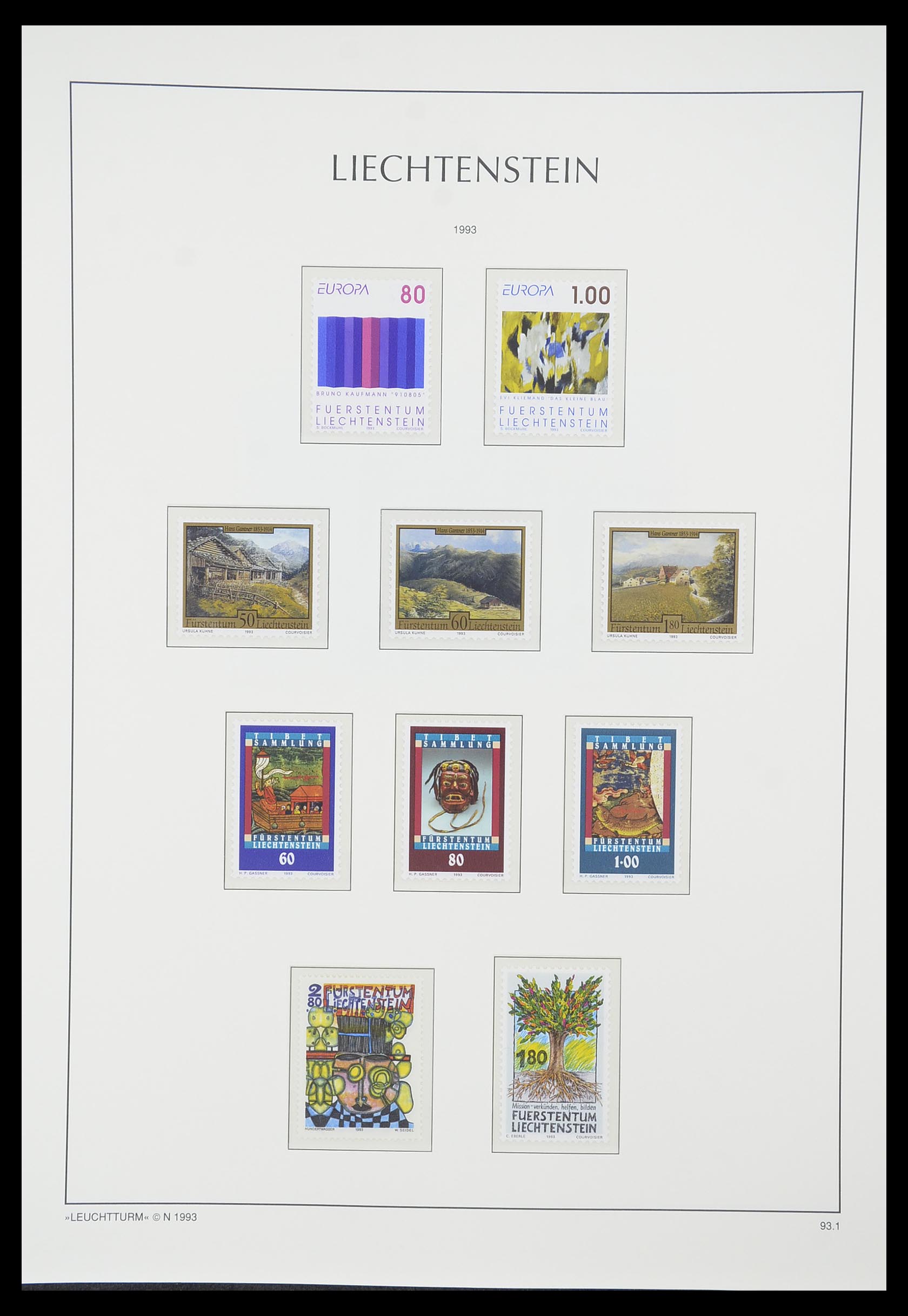 33825 109 - Stamp collection 33825 Liechtenstein 1912-1997.