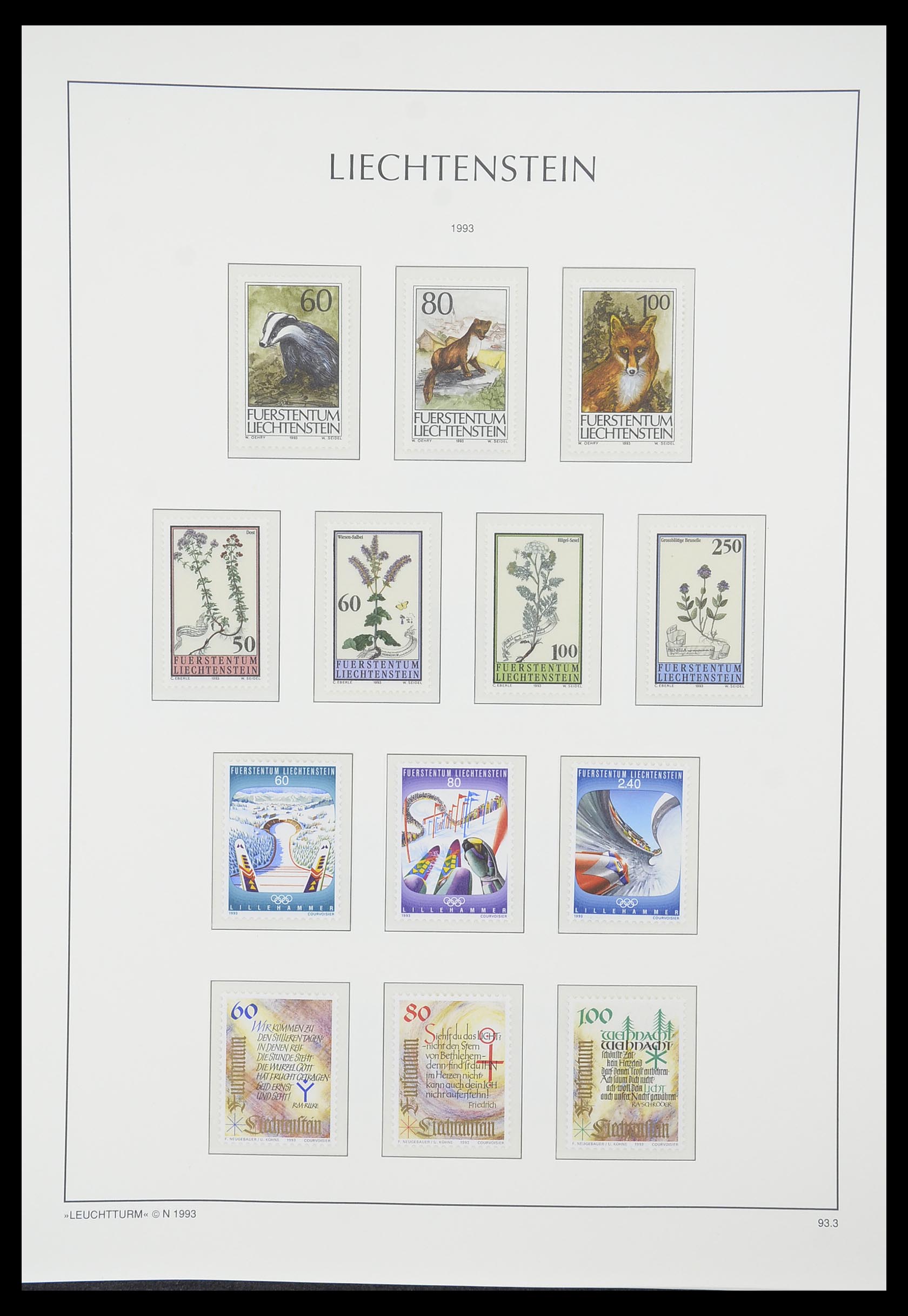 33825 111 - Stamp collection 33825 Liechtenstein 1912-1997.