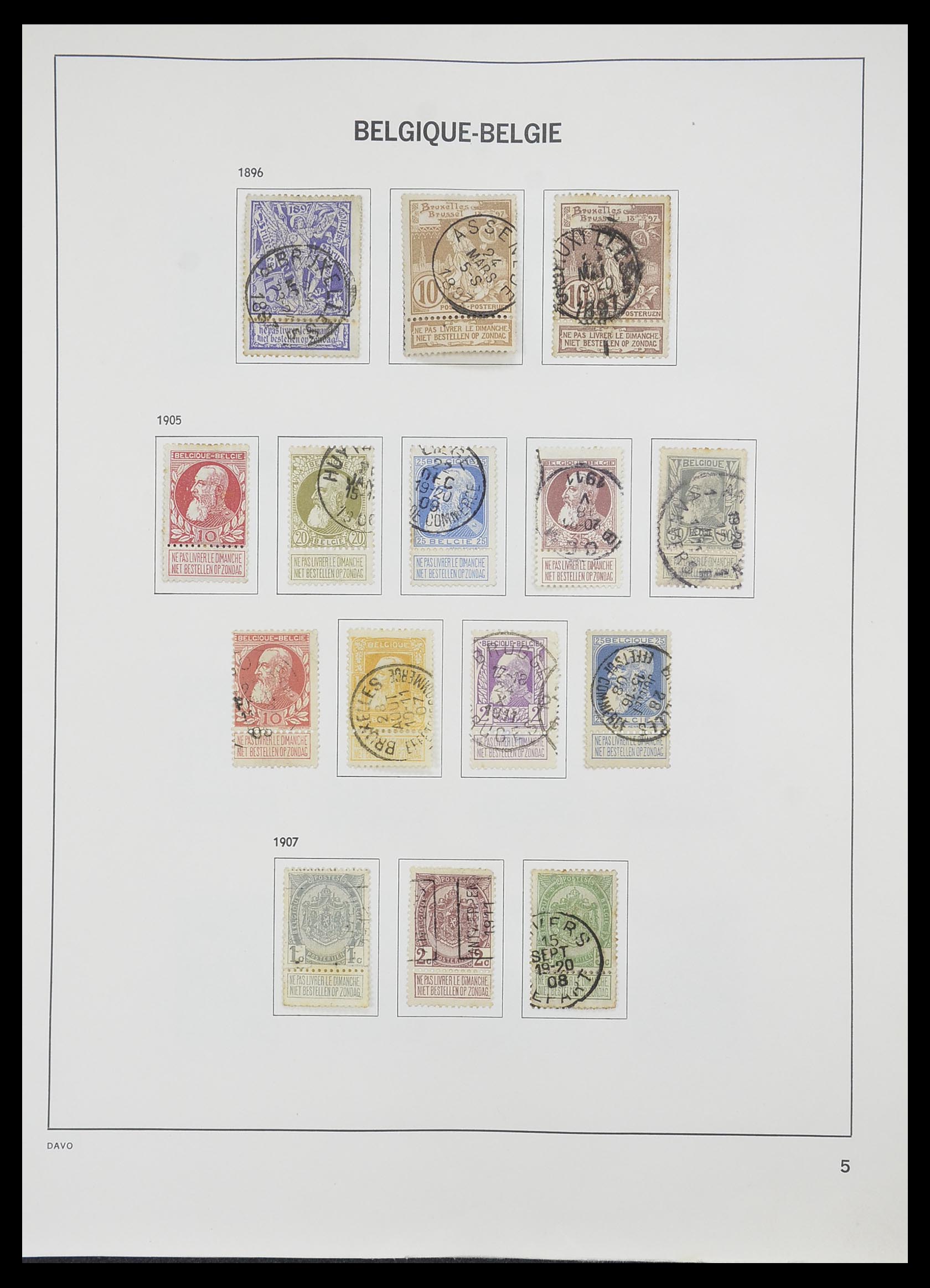 33828 004 - Stamp collection 33828 Belgium 1849-1975.