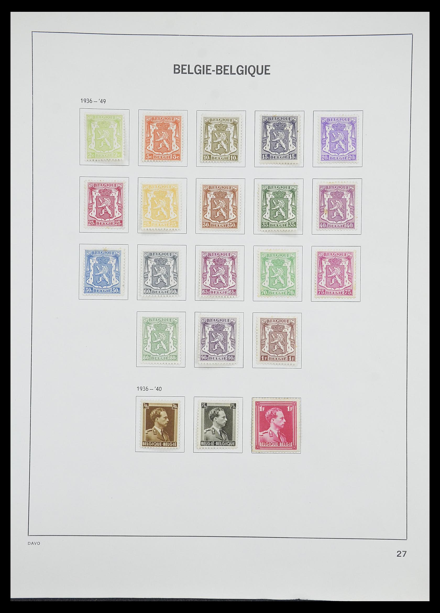 33828 023 - Stamp collection 33828 Belgium 1849-1975.