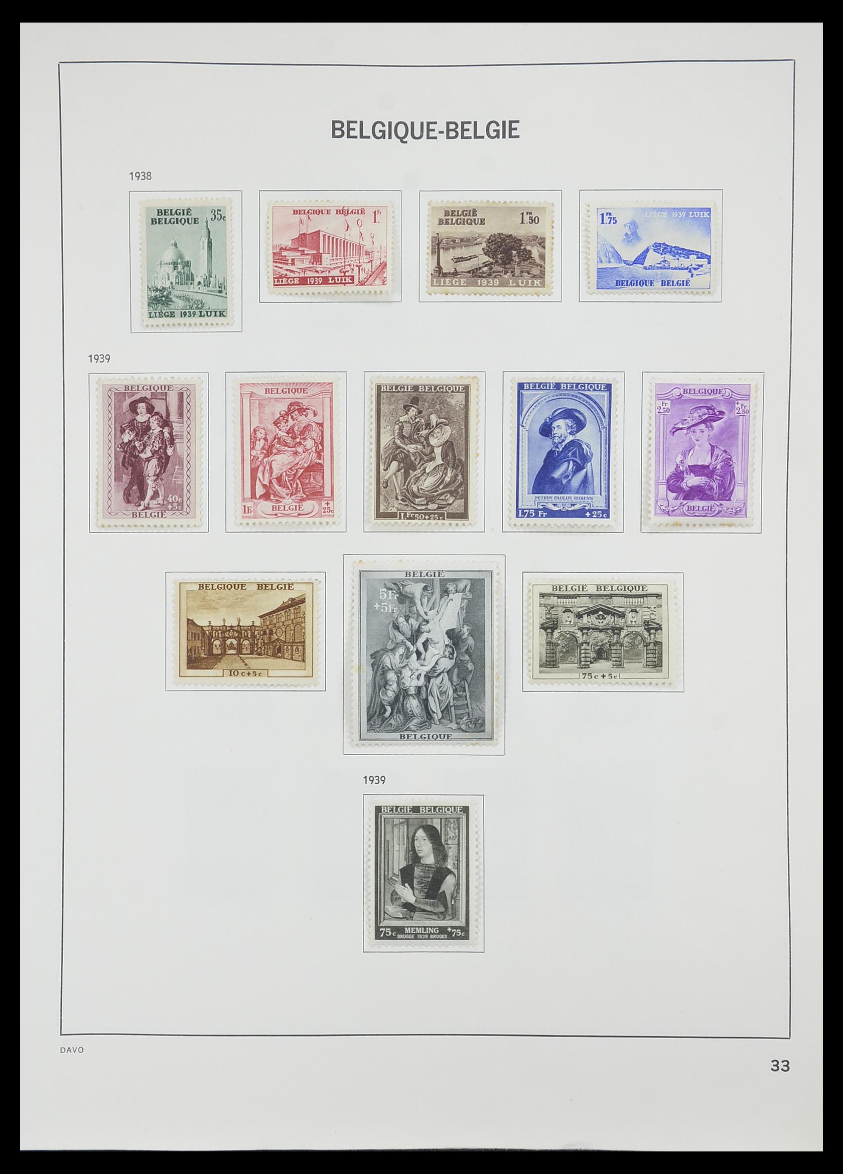 33828 029 - Postzegelverzameling 33828 België 1849-1975.