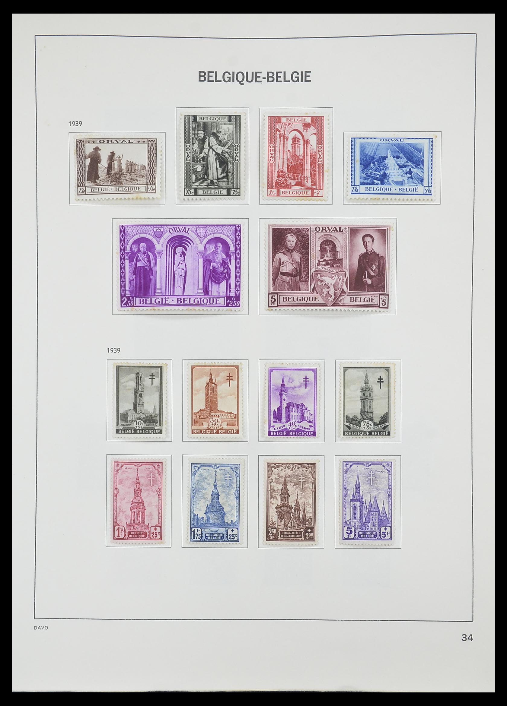 33828 030 - Stamp collection 33828 Belgium 1849-1975.