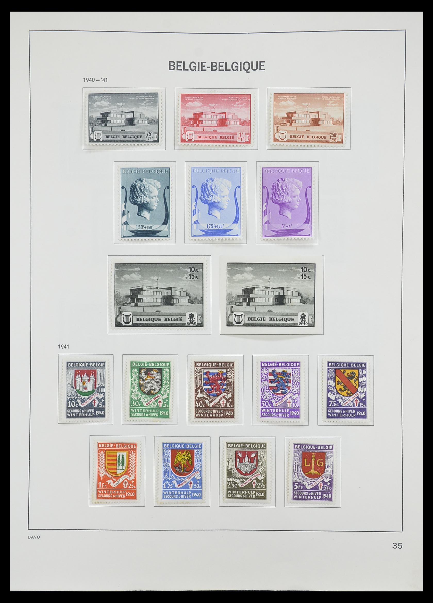 33828 031 - Postzegelverzameling 33828 België 1849-1975.