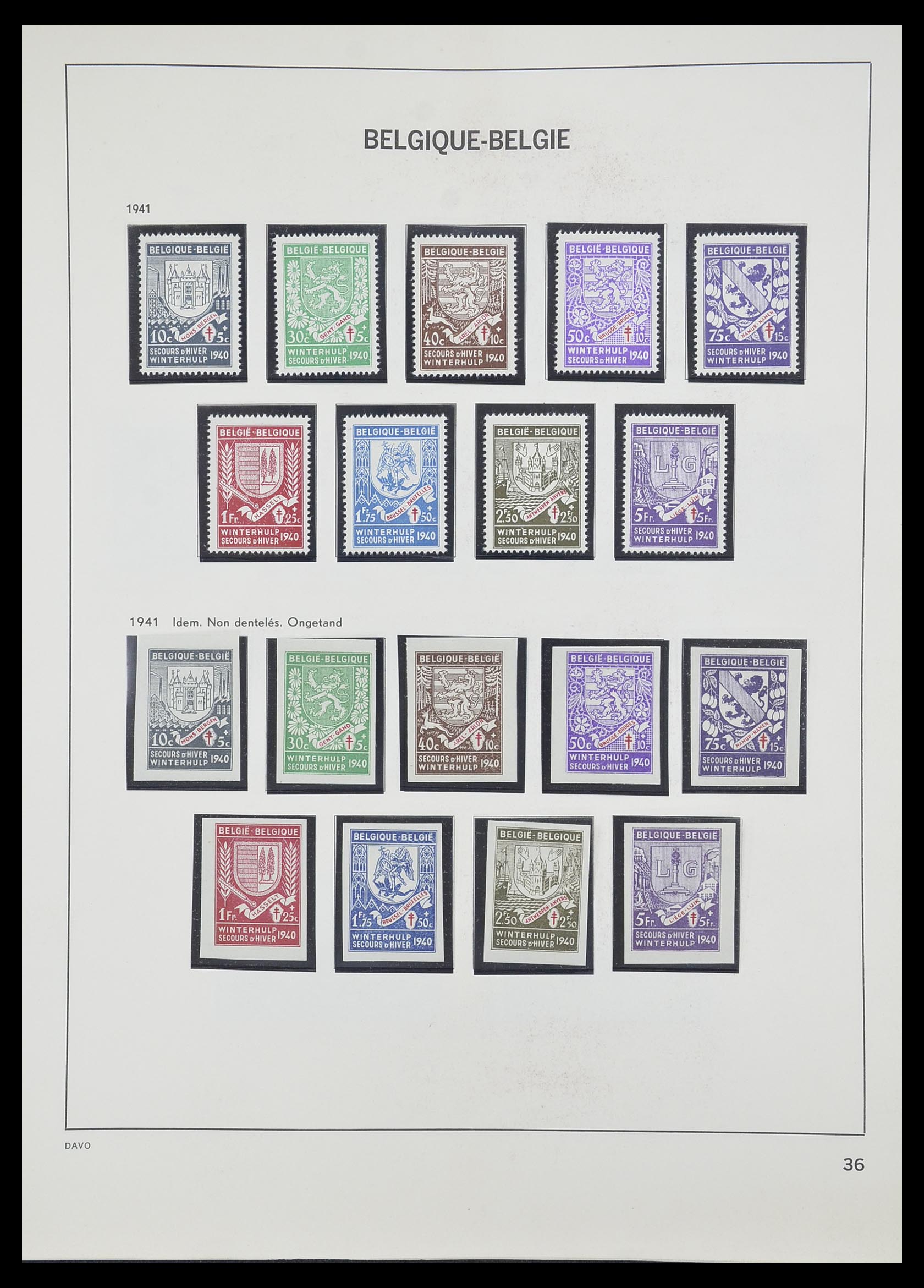 33828 032 - Postzegelverzameling 33828 België 1849-1975.