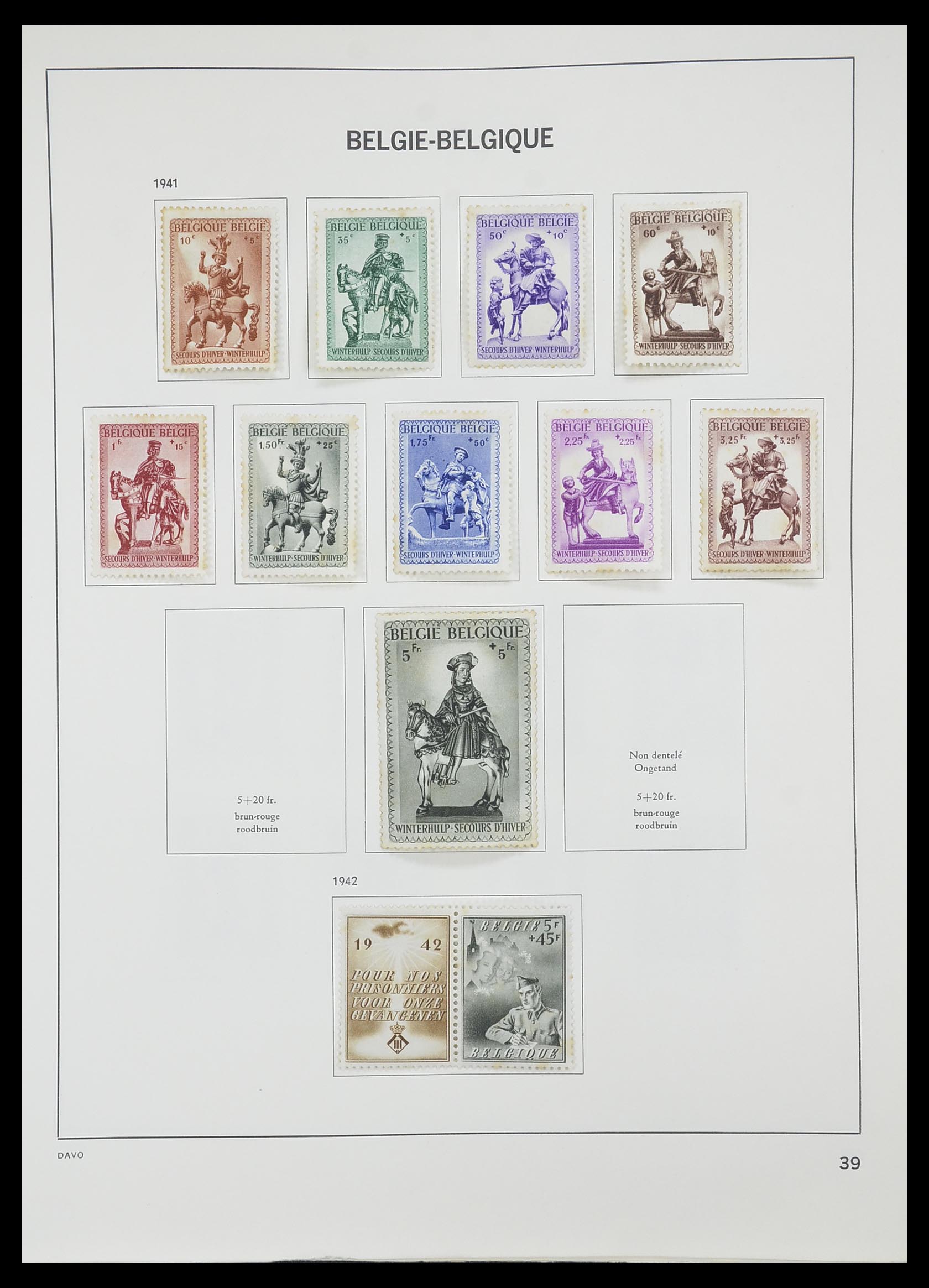 33828 035 - Postzegelverzameling 33828 België 1849-1975.