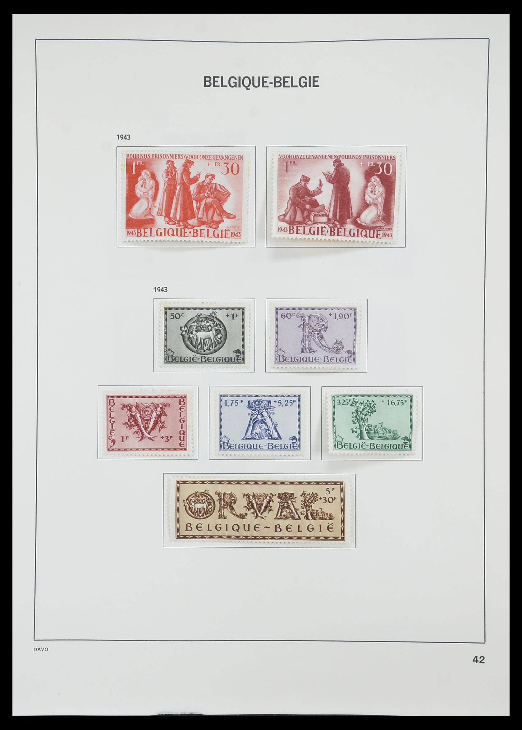 33828 038 - Postzegelverzameling 33828 België 1849-1975.