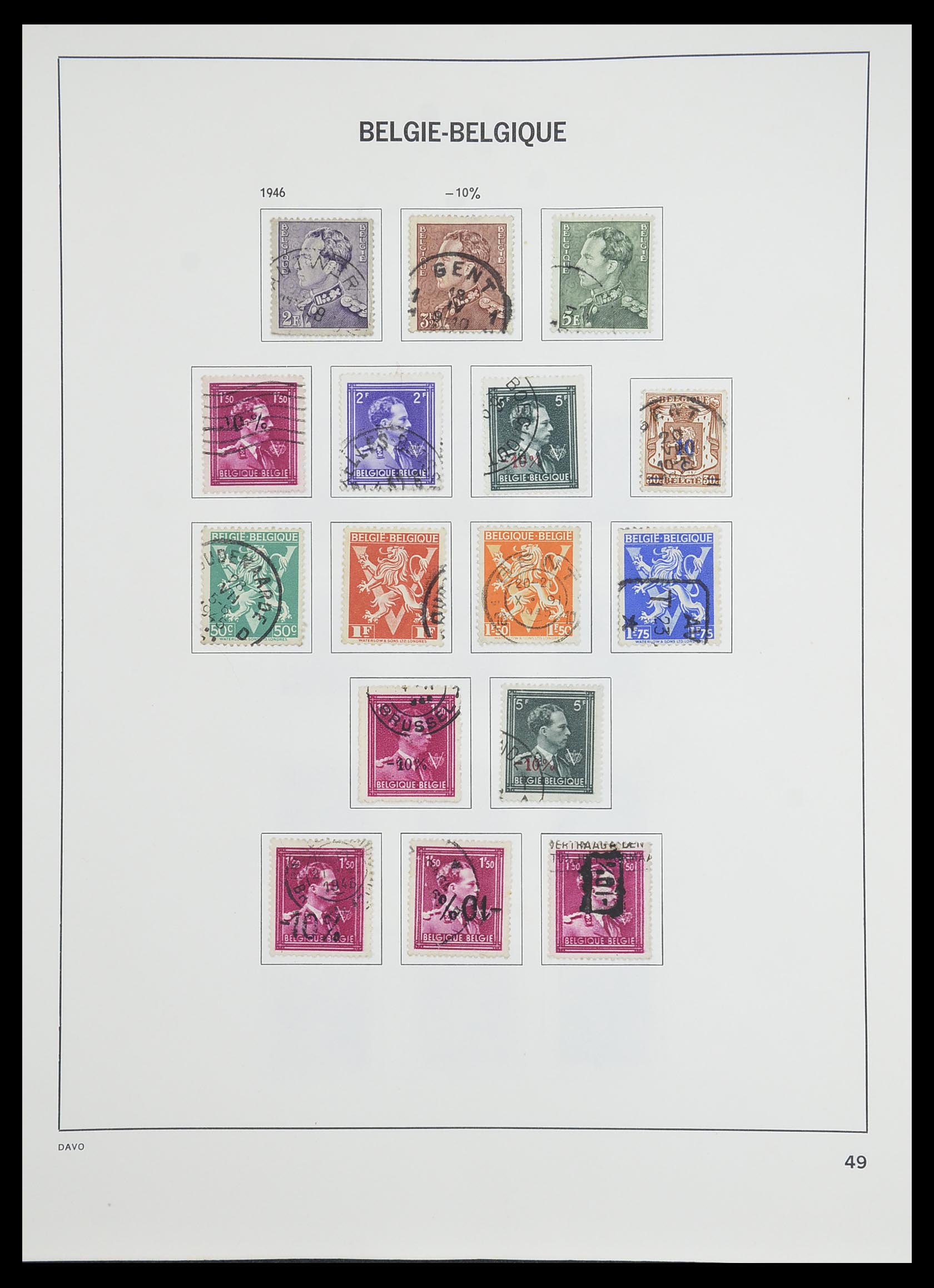 33828 045 - Postzegelverzameling 33828 België 1849-1975.