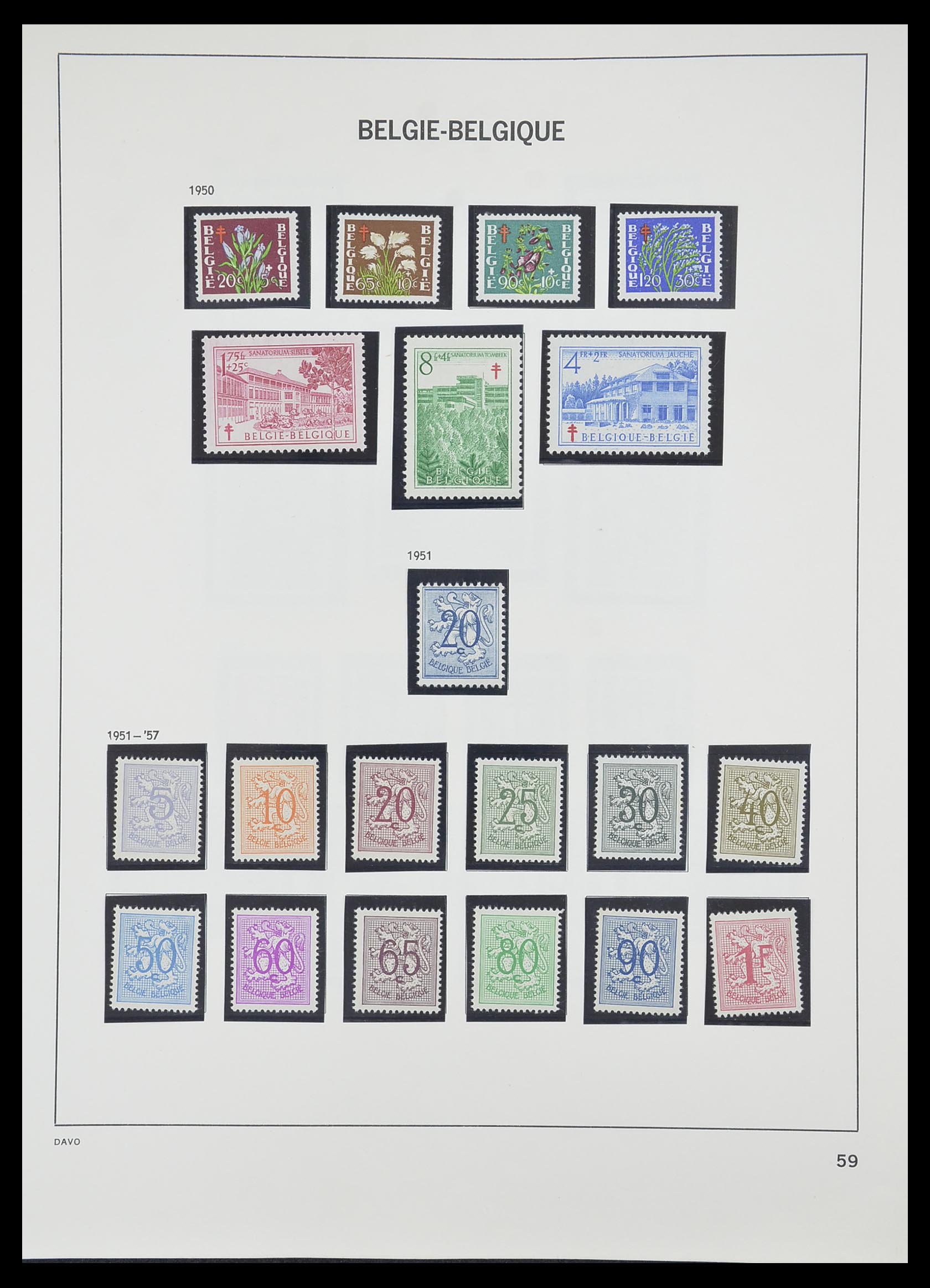 33828 055 - Postzegelverzameling 33828 België 1849-1975.