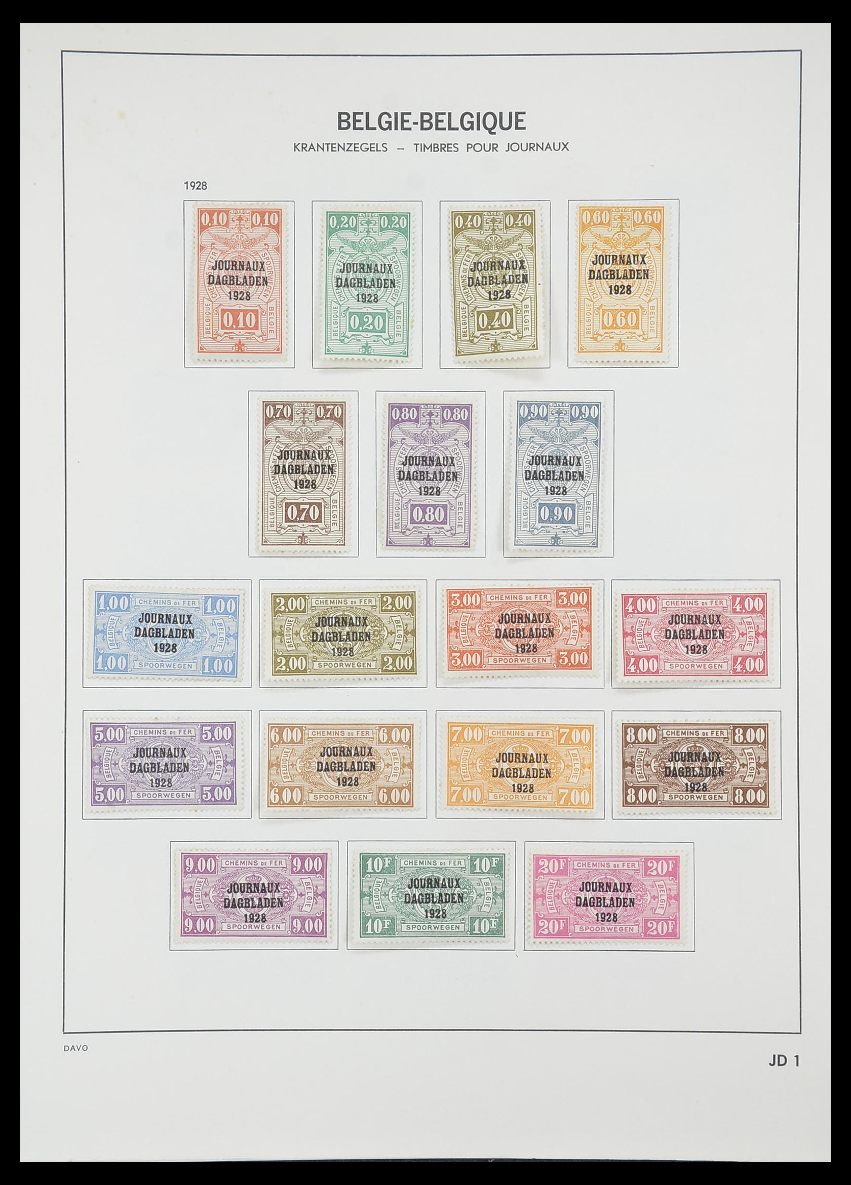 33828 206 - Stamp collection 33828 Belgium 1849-1975.