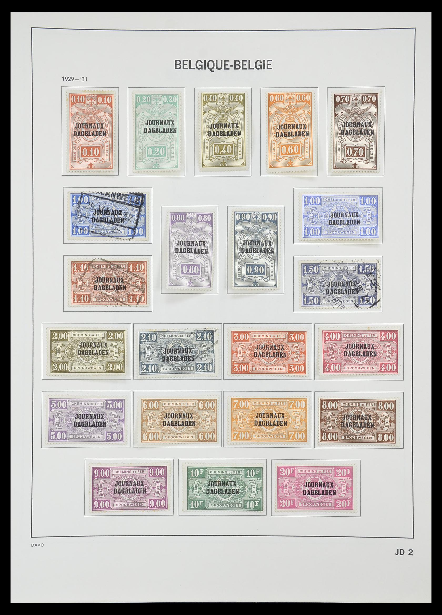 33828 207 - Stamp collection 33828 Belgium 1849-1975.
