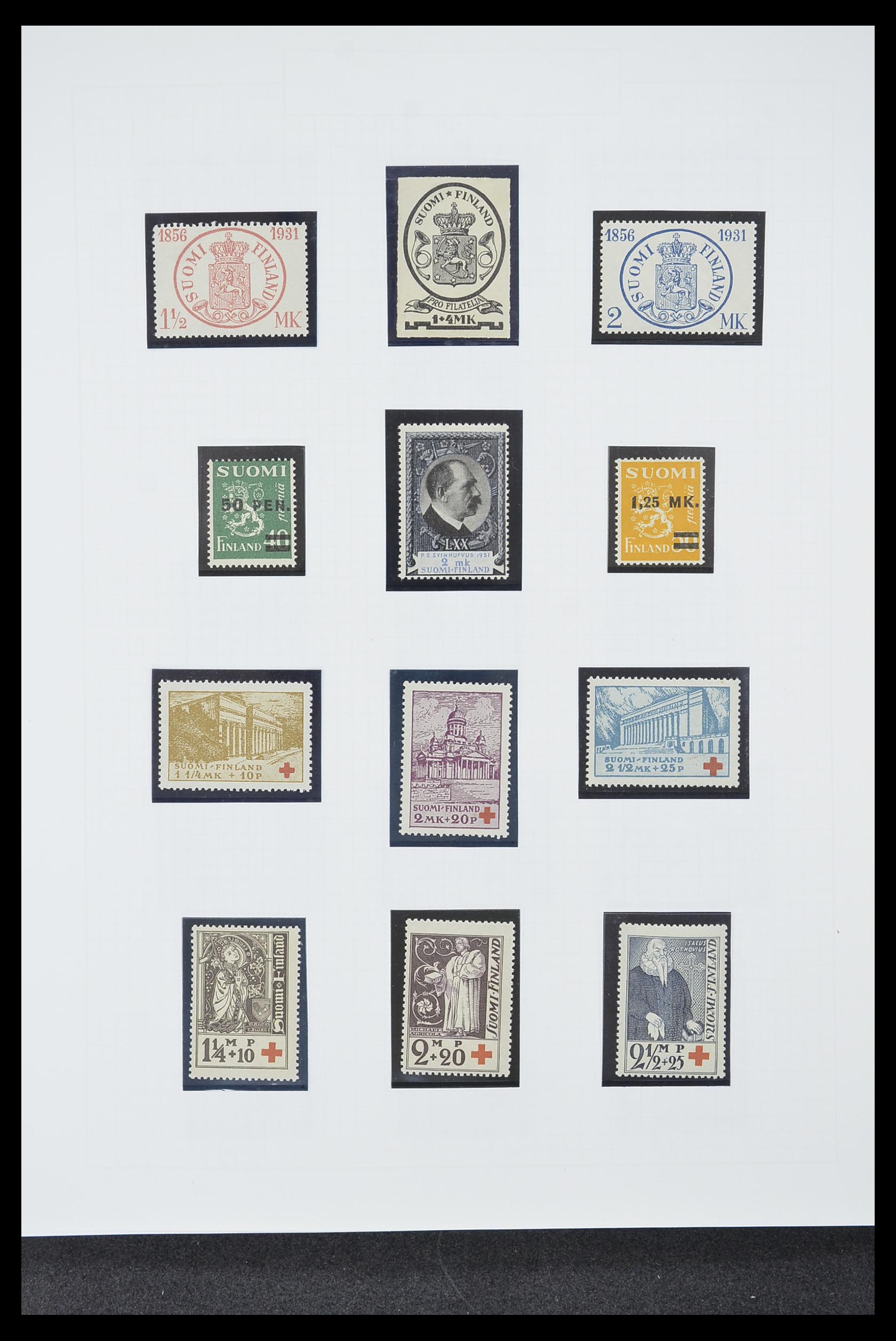 33831 009 - Postzegelverzameling 33831 Finland 1889-1998.