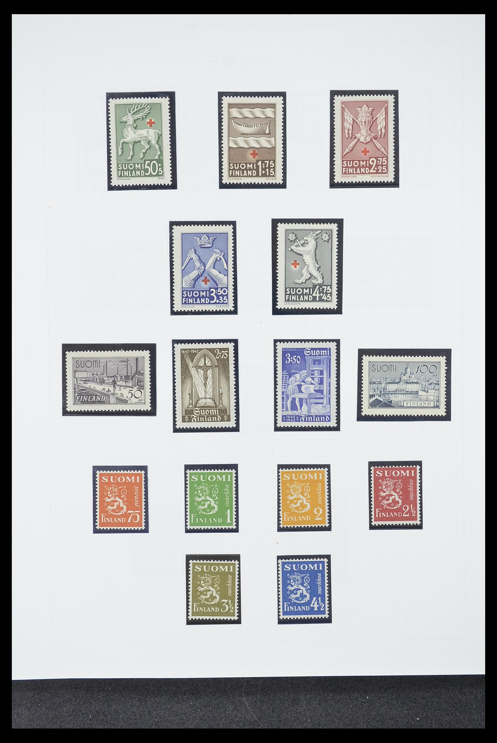 33831 016 - Postzegelverzameling 33831 Finland 1889-1998.