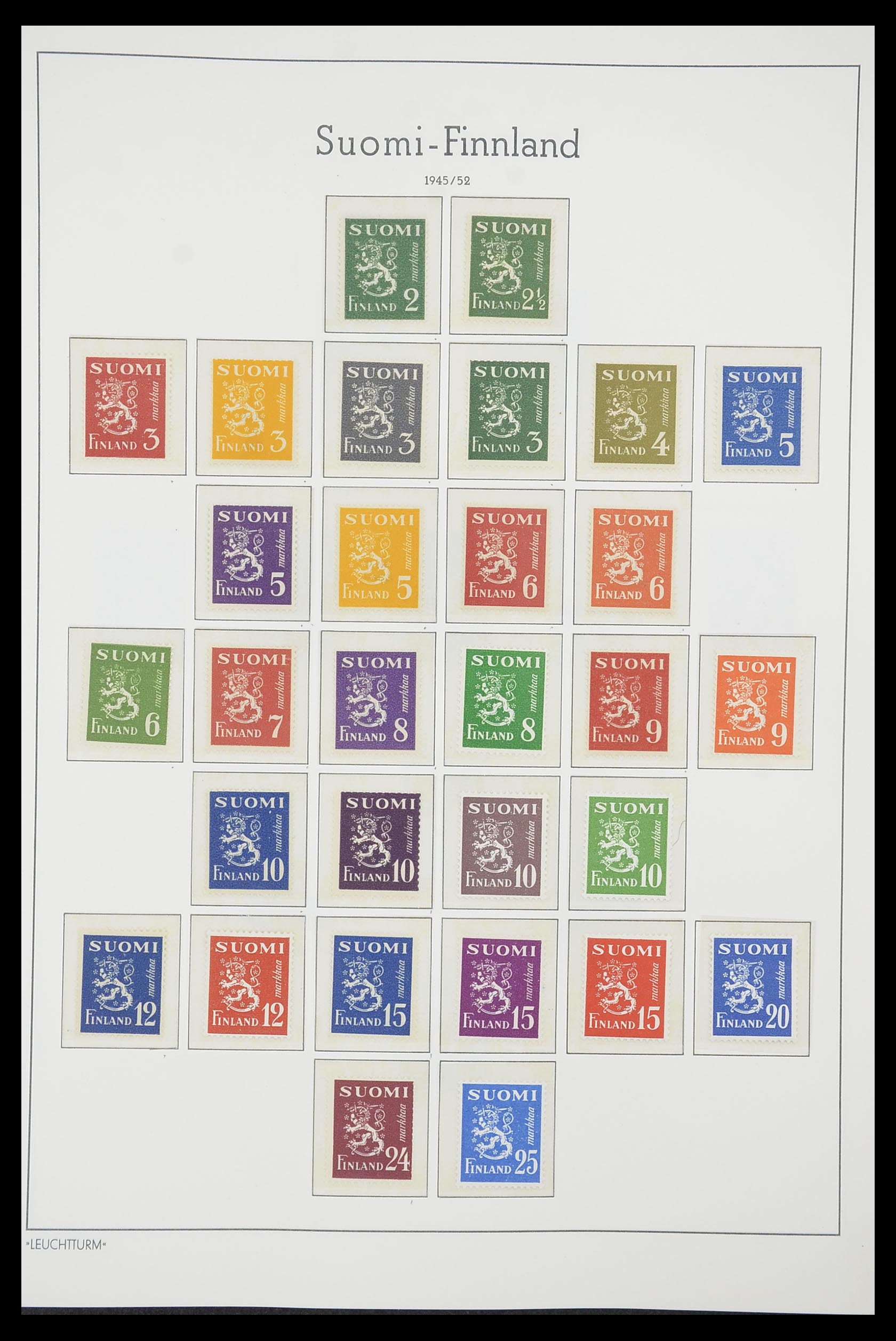 33831 025 - Postzegelverzameling 33831 Finland 1889-1998.