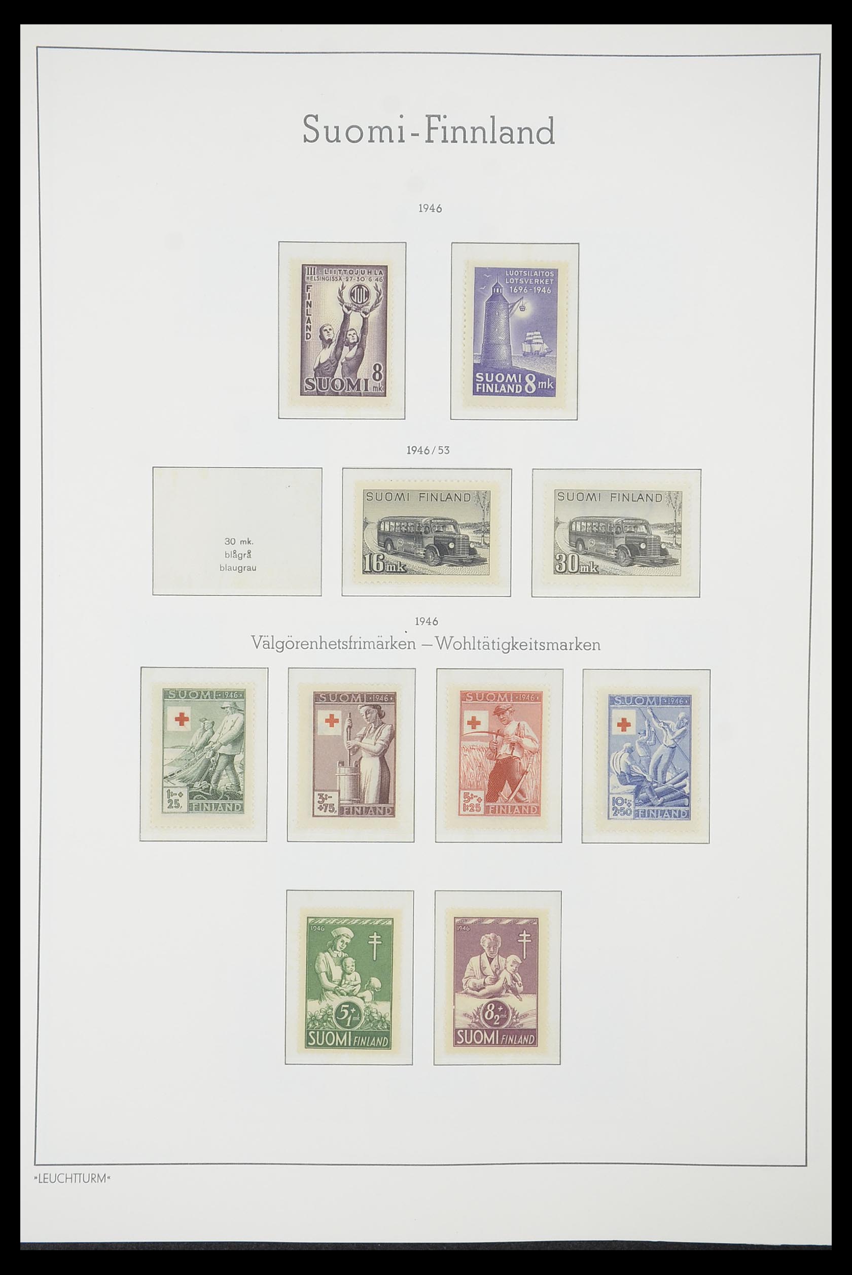 33831 027 - Postzegelverzameling 33831 Finland 1889-1998.