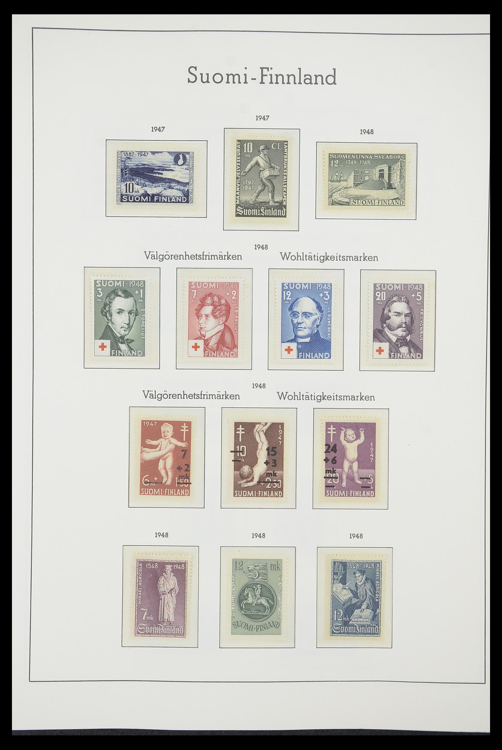 33831 029 - Postzegelverzameling 33831 Finland 1889-1998.