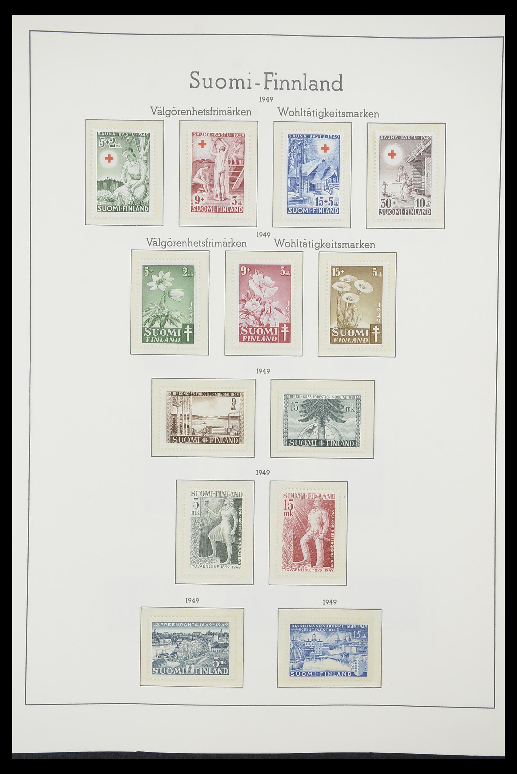 33831 030 - Postzegelverzameling 33831 Finland 1889-1998.