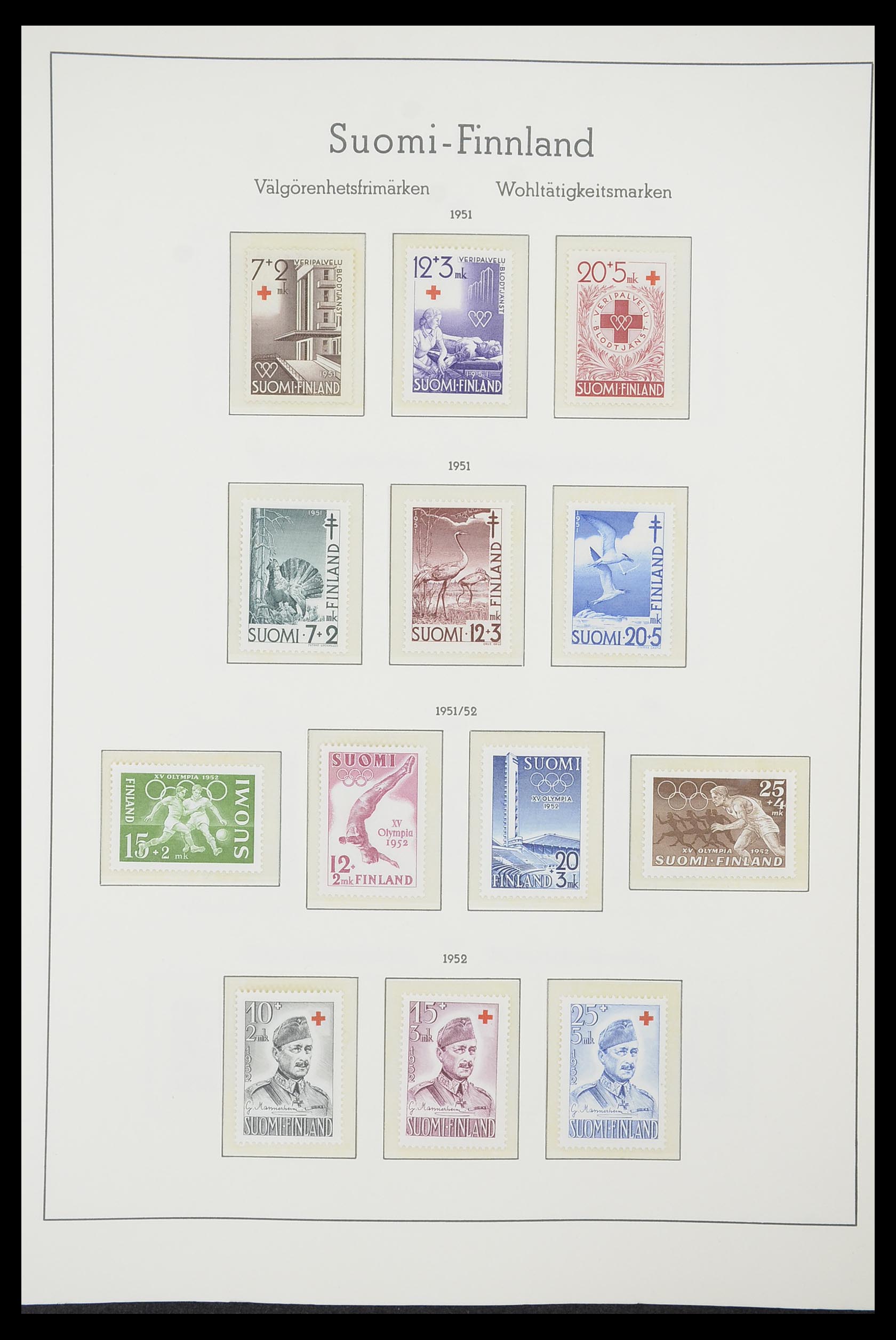 33831 032 - Postzegelverzameling 33831 Finland 1889-1998.