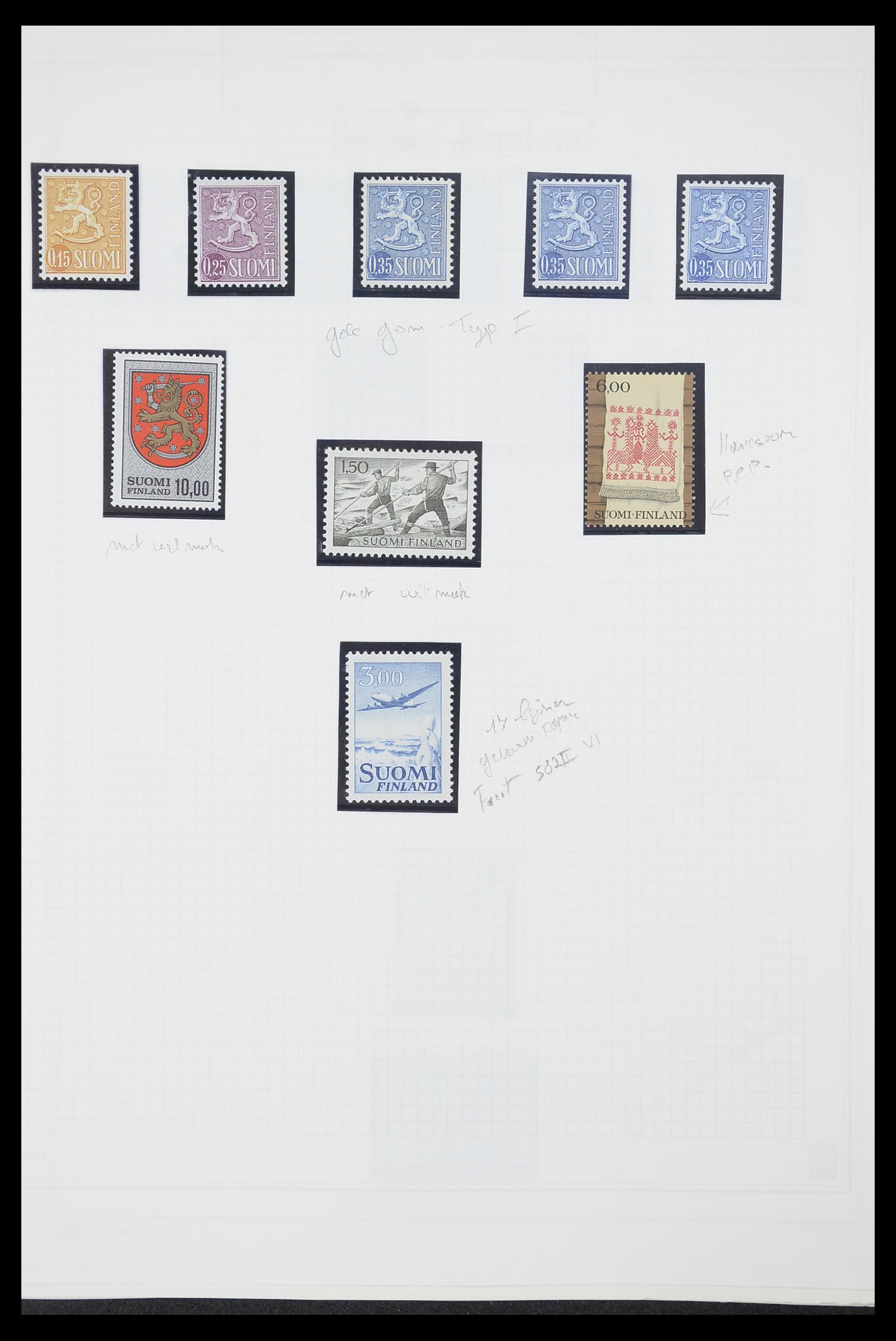 33831 036 - Postzegelverzameling 33831 Finland 1889-1998.
