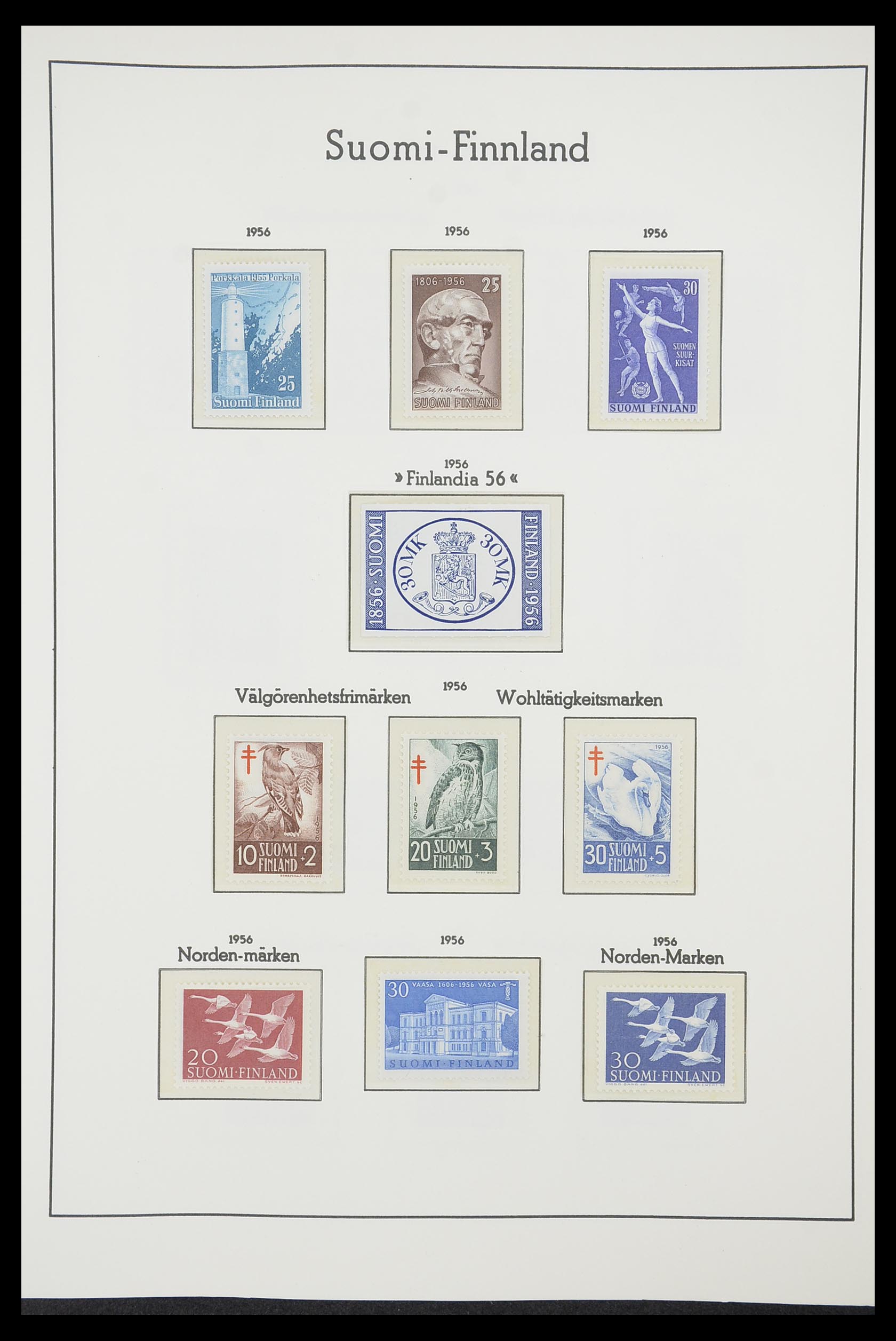 33831 041 - Postzegelverzameling 33831 Finland 1889-1998.