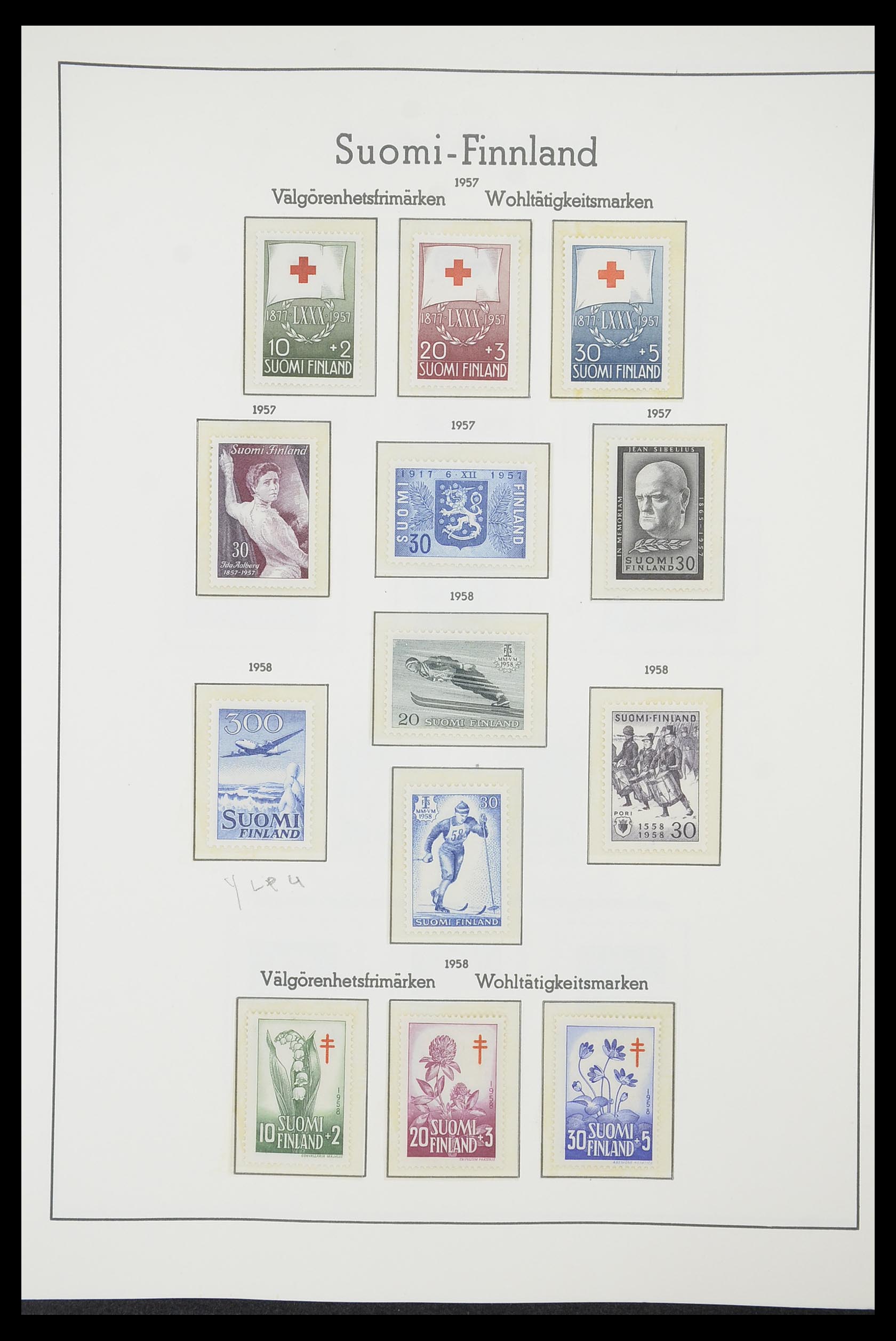 33831 043 - Postzegelverzameling 33831 Finland 1889-1998.