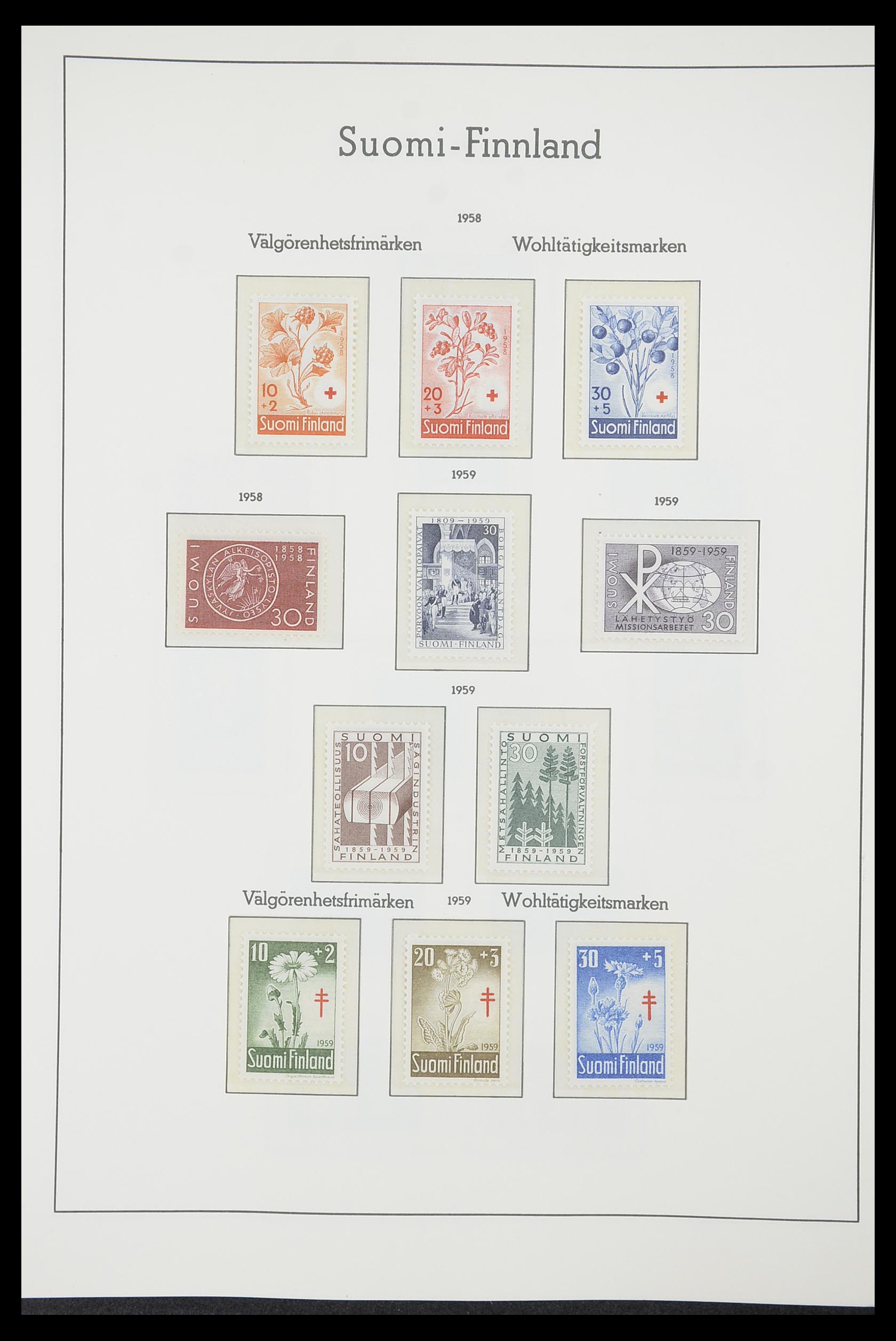 33831 044 - Postzegelverzameling 33831 Finland 1889-1998.