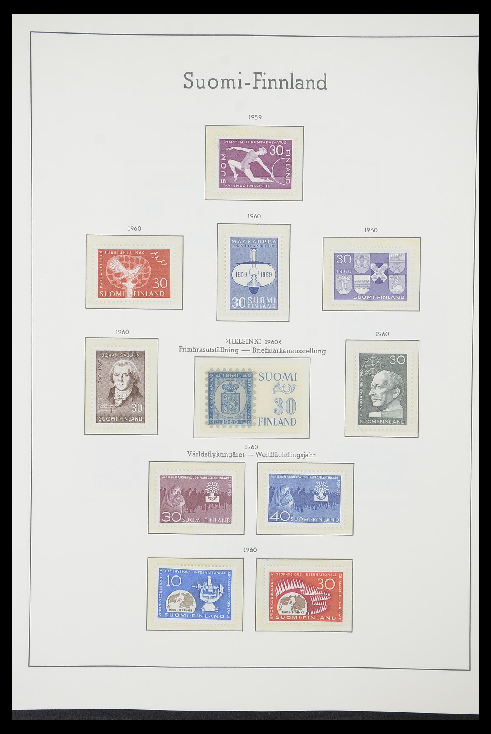 33831 045 - Postzegelverzameling 33831 Finland 1889-1998.