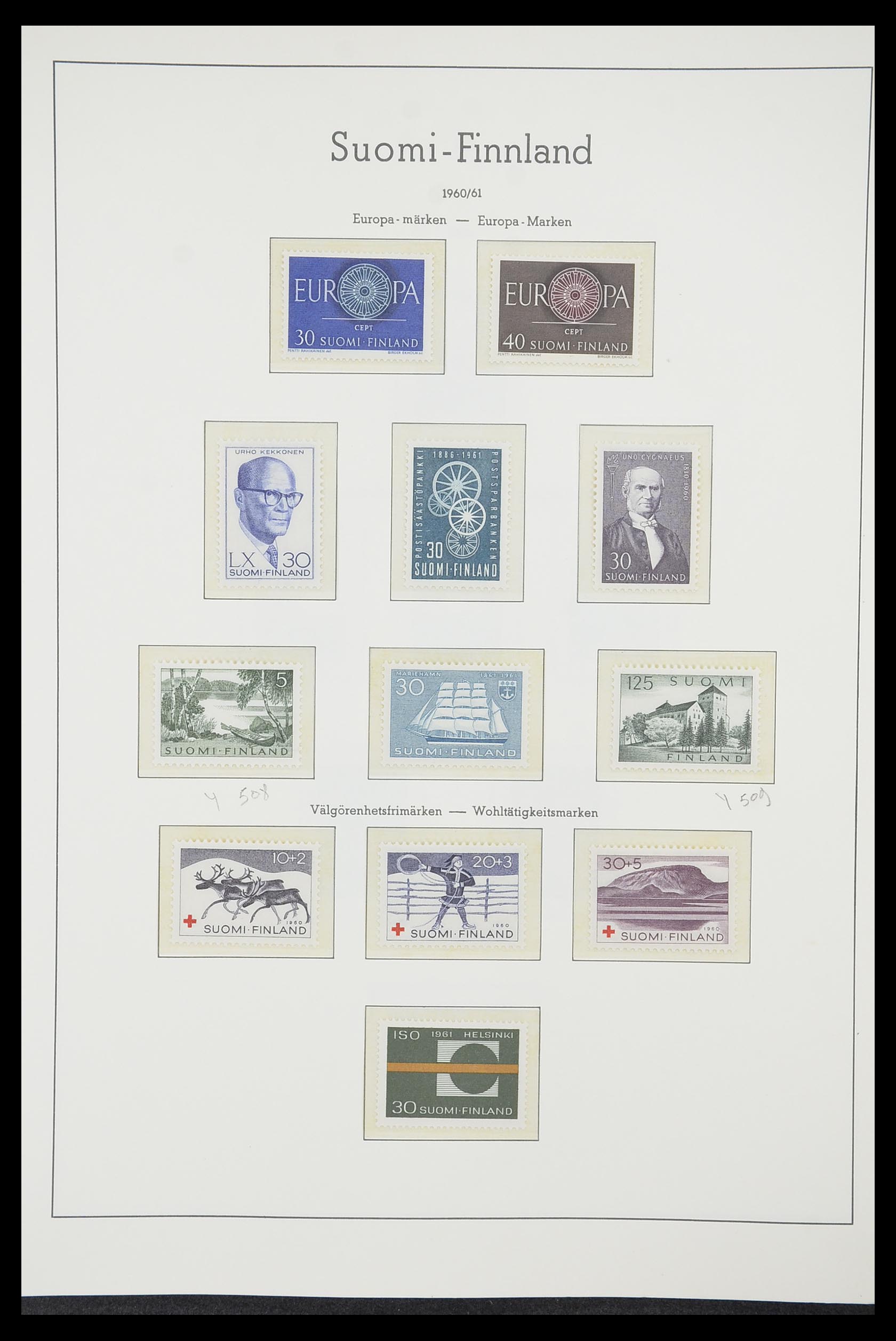 33831 047 - Postzegelverzameling 33831 Finland 1889-1998.