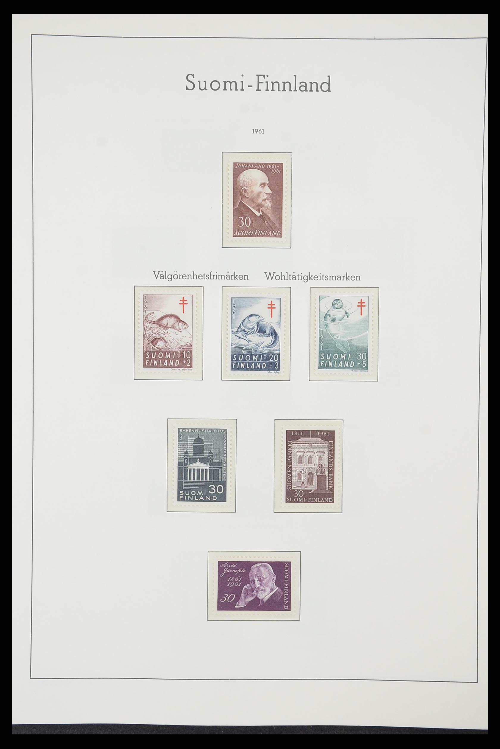 33831 048 - Postzegelverzameling 33831 Finland 1889-1998.