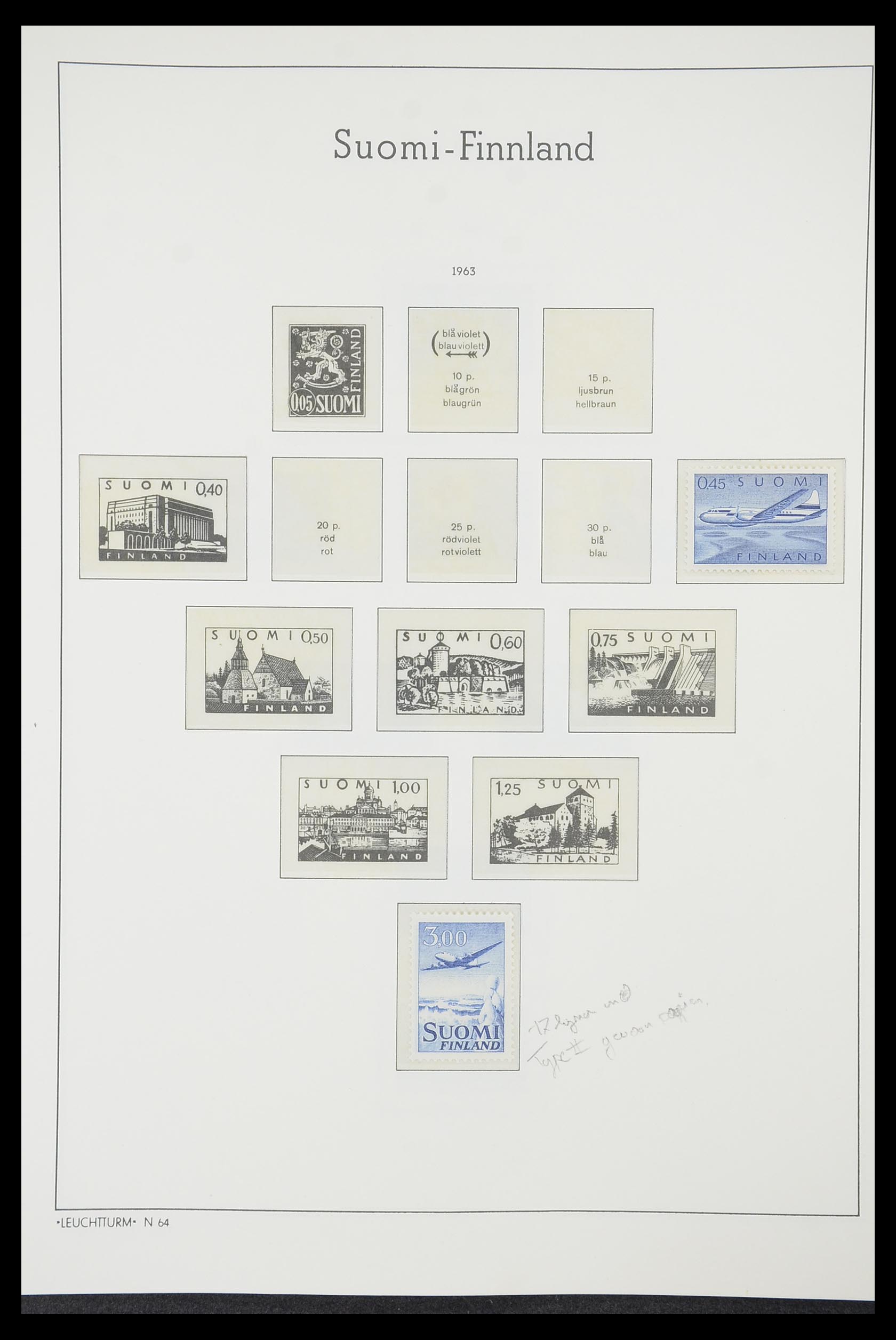 33831 050 - Postzegelverzameling 33831 Finland 1889-1998.