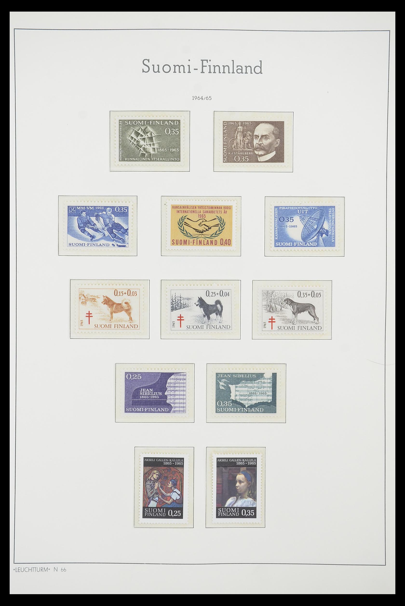 33831 055 - Postzegelverzameling 33831 Finland 1889-1998.