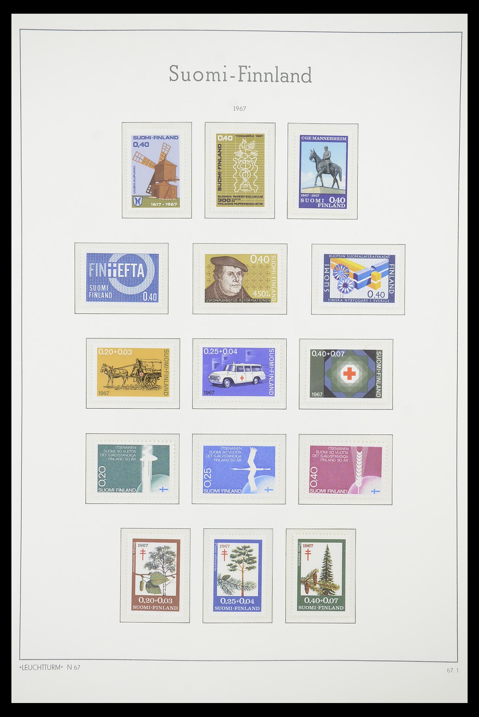 33831 056 - Postzegelverzameling 33831 Finland 1889-1998.