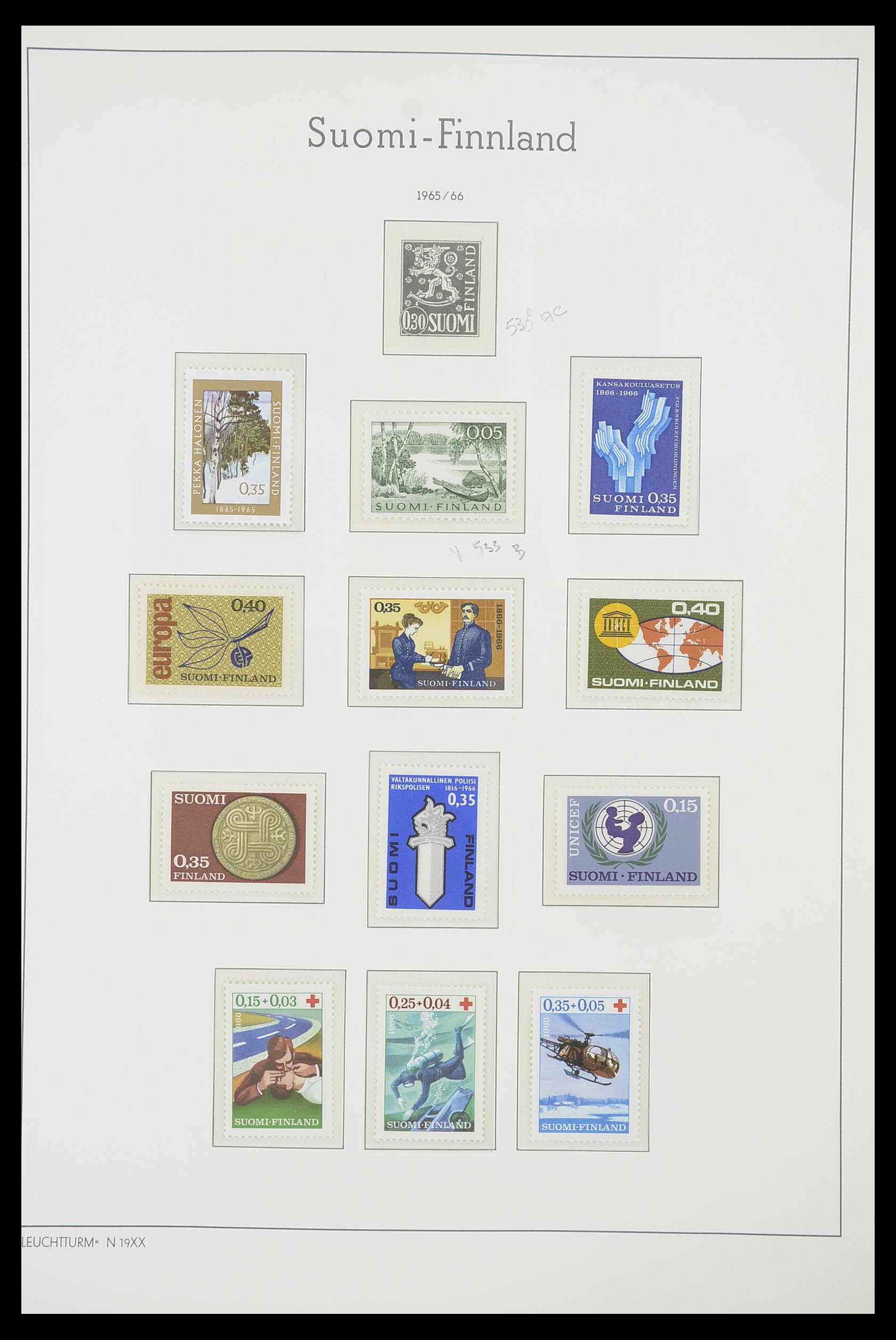 33831 057 - Postzegelverzameling 33831 Finland 1889-1998.