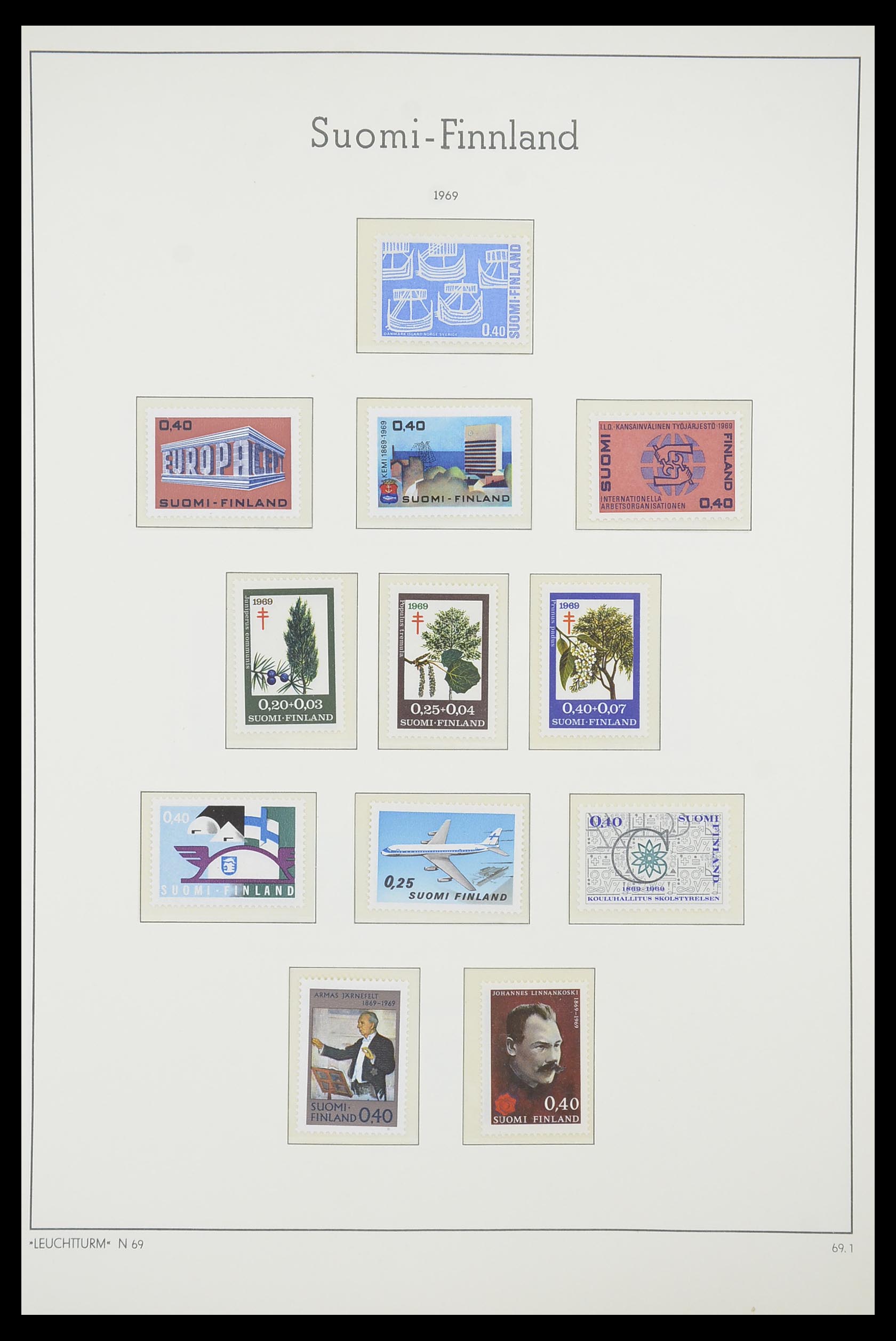33831 060 - Postzegelverzameling 33831 Finland 1889-1998.