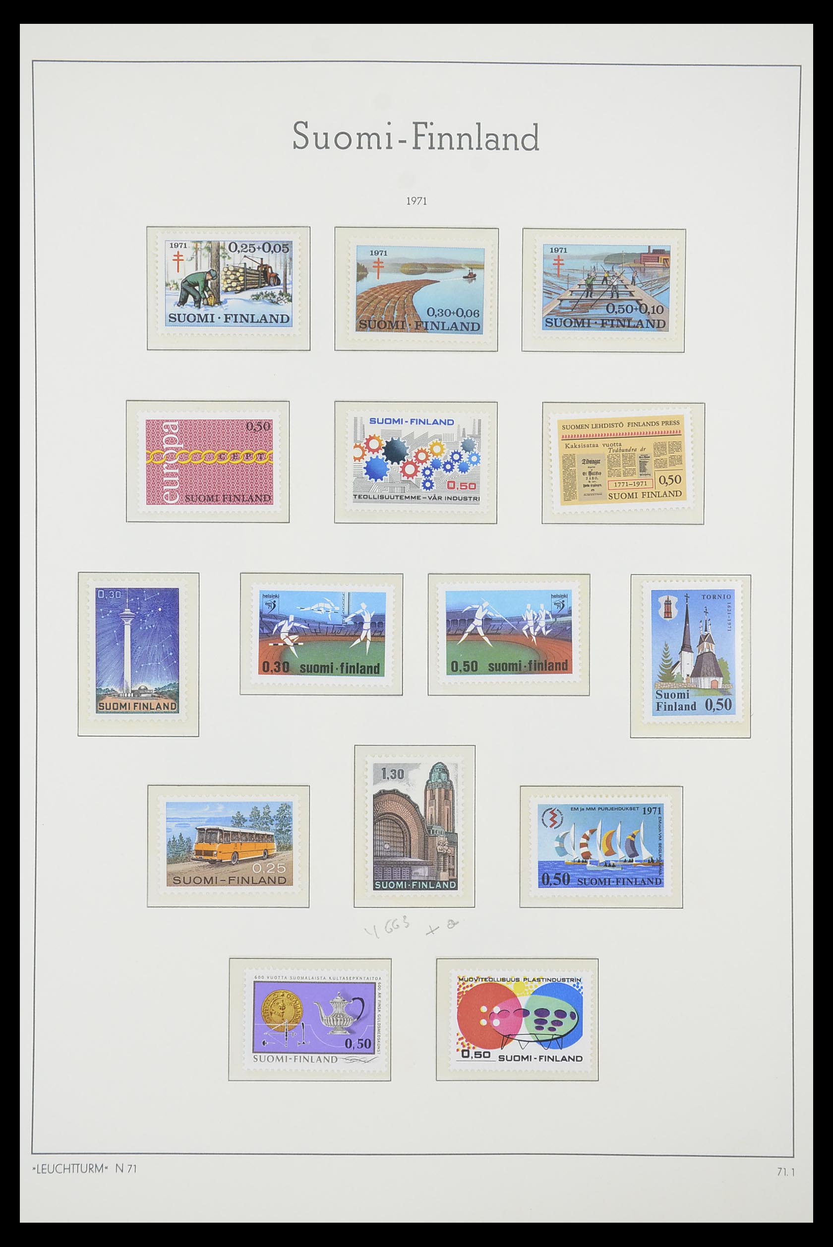 33831 063 - Postzegelverzameling 33831 Finland 1889-1998.