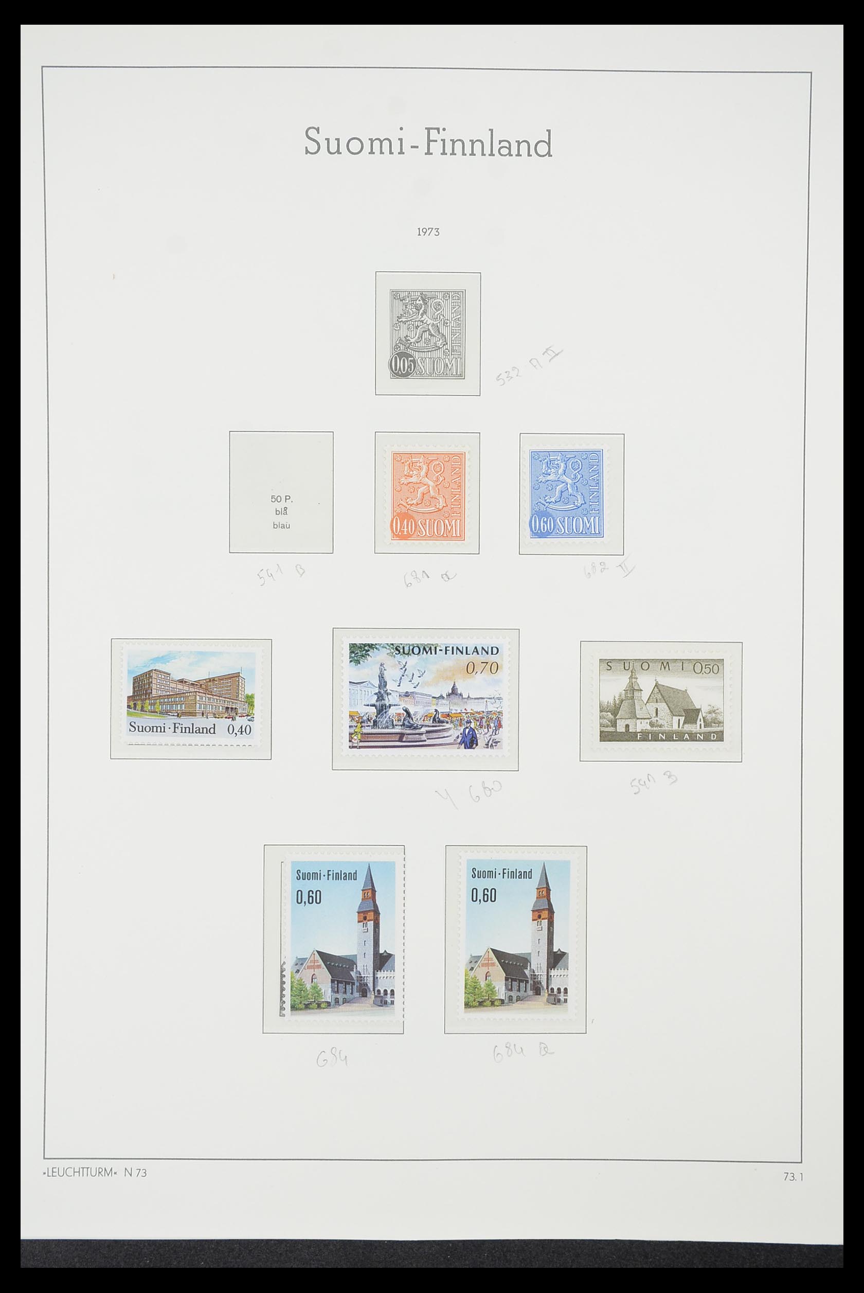 33831 066 - Postzegelverzameling 33831 Finland 1889-1998.