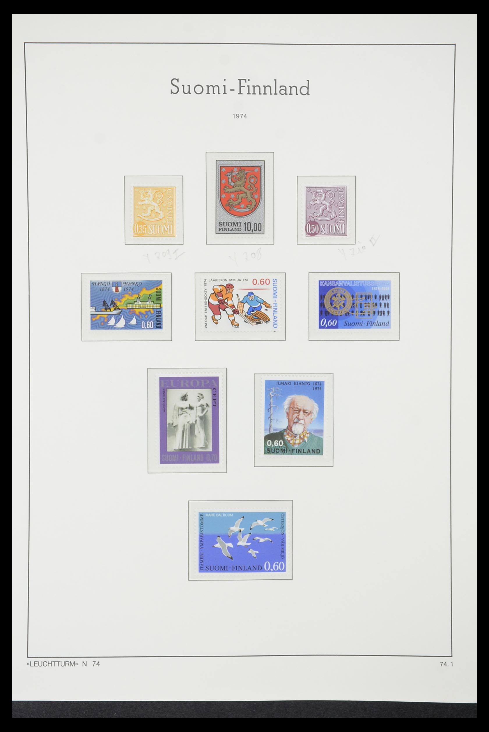 33831 069 - Postzegelverzameling 33831 Finland 1889-1998.