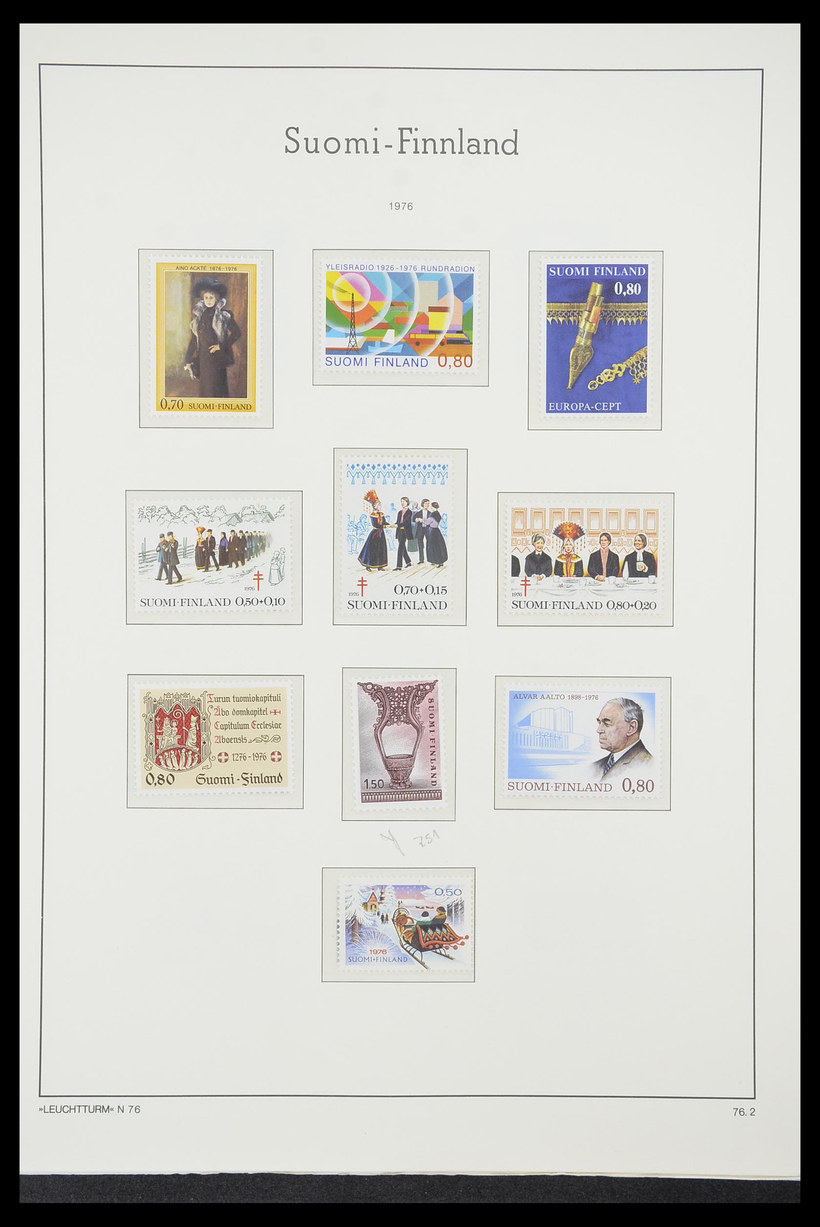 33831 075 - Postzegelverzameling 33831 Finland 1889-1998.