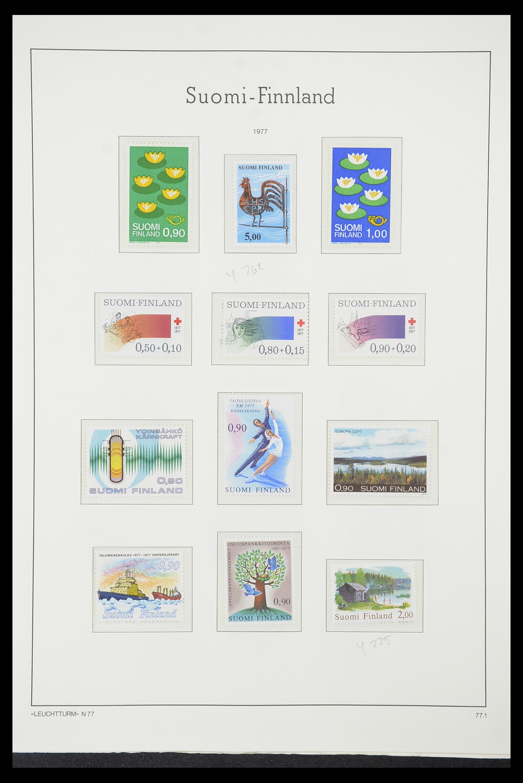 33831 076 - Postzegelverzameling 33831 Finland 1889-1998.