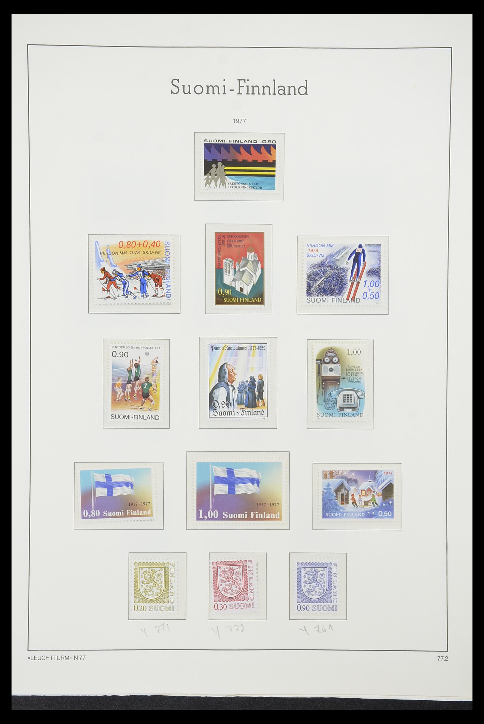 33831 077 - Postzegelverzameling 33831 Finland 1889-1998.
