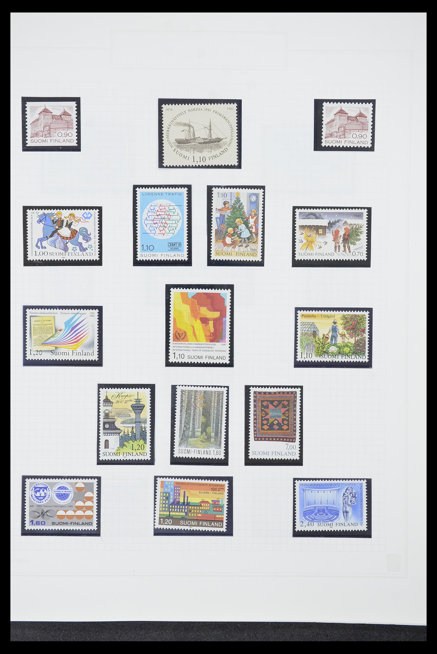 33831 083 - Postzegelverzameling 33831 Finland 1889-1998.