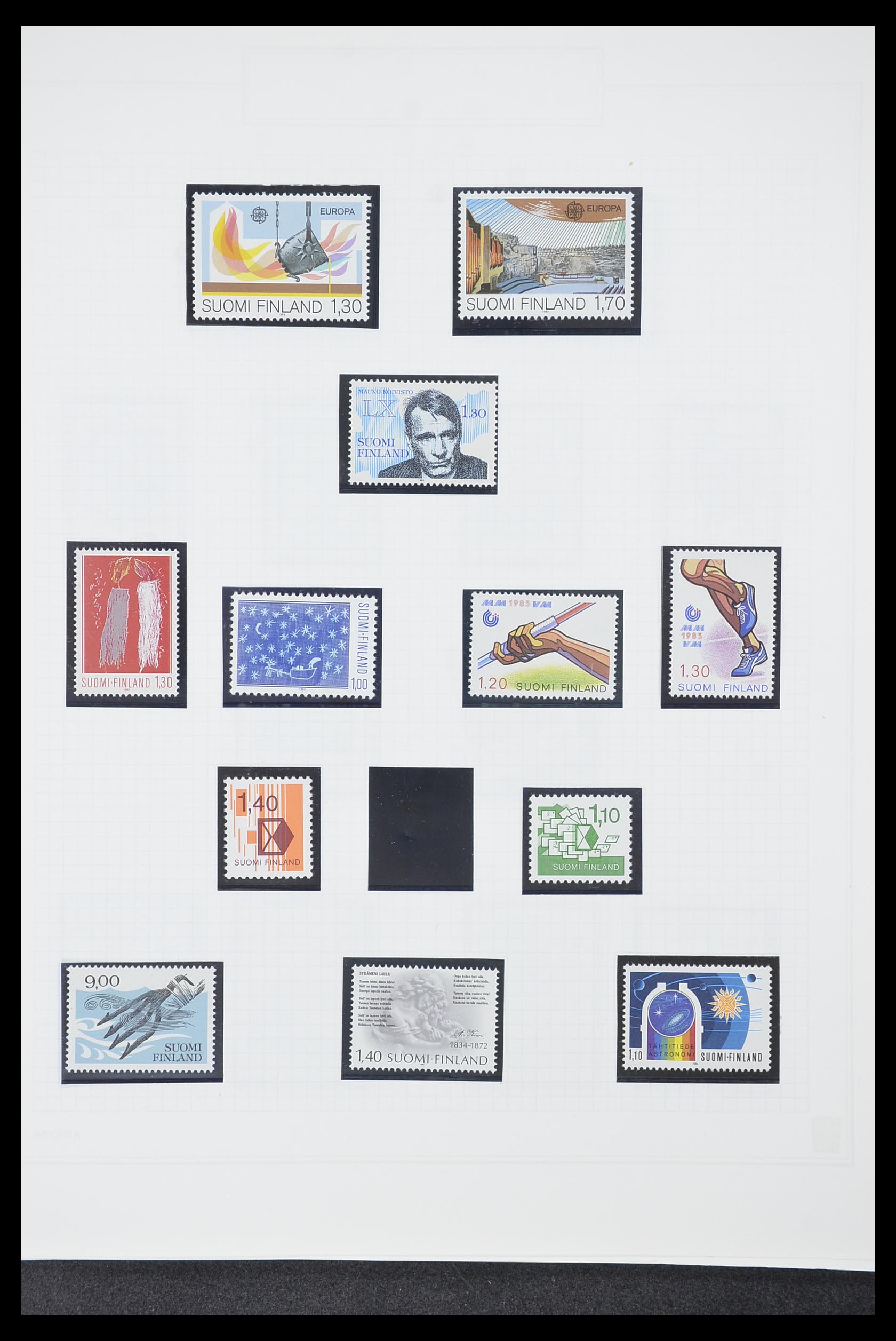 33831 087 - Postzegelverzameling 33831 Finland 1889-1998.