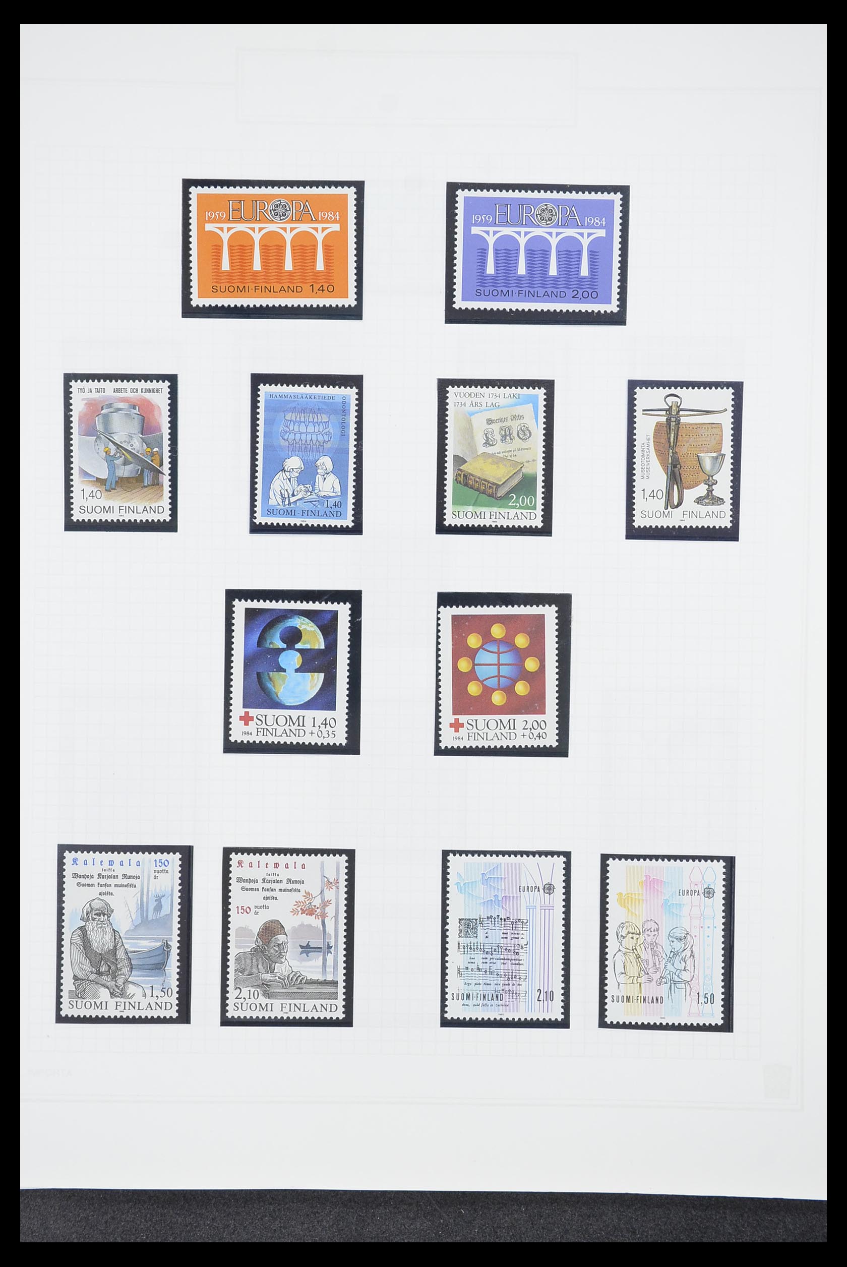 33831 088 - Postzegelverzameling 33831 Finland 1889-1998.