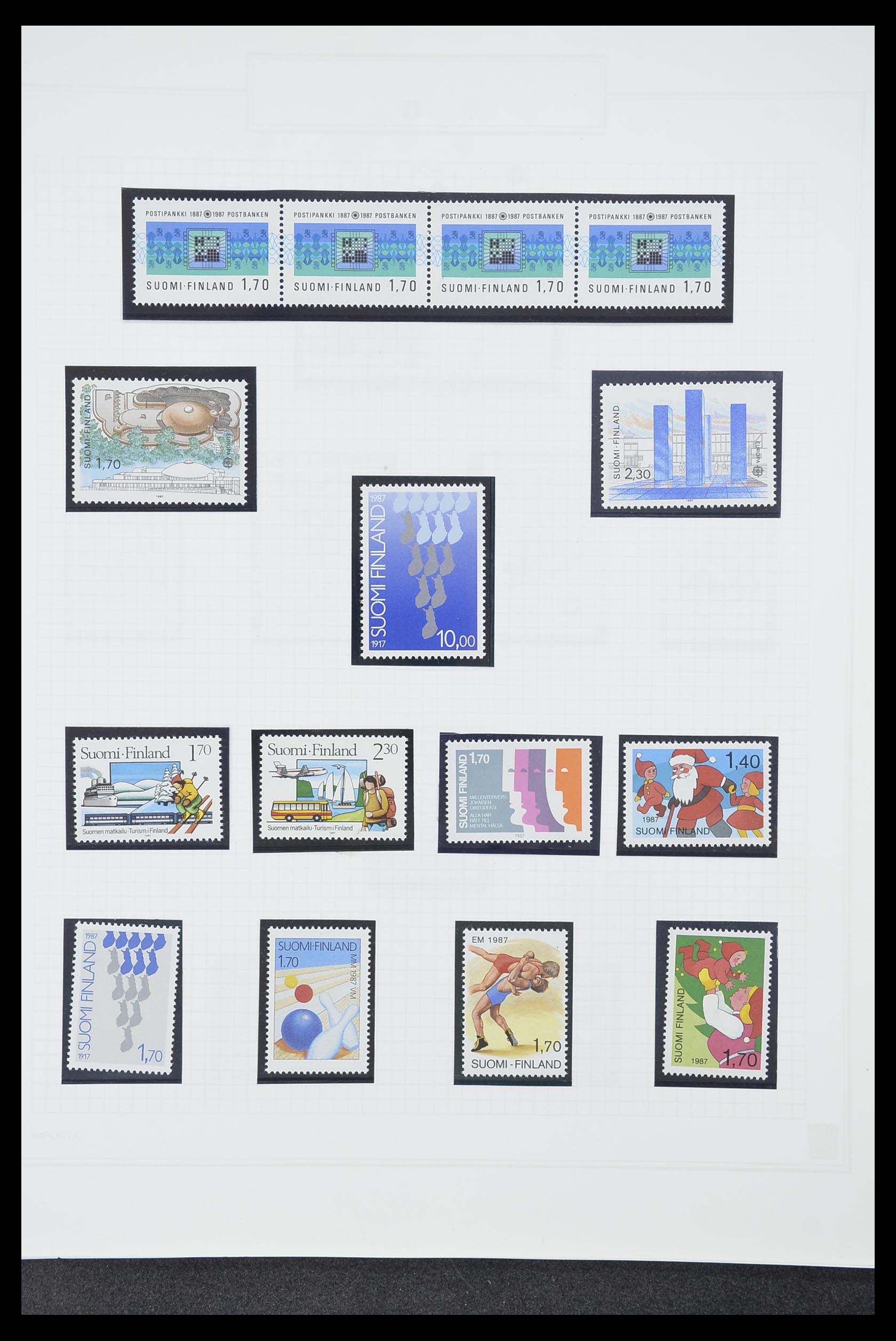 33831 092 - Postzegelverzameling 33831 Finland 1889-1998.